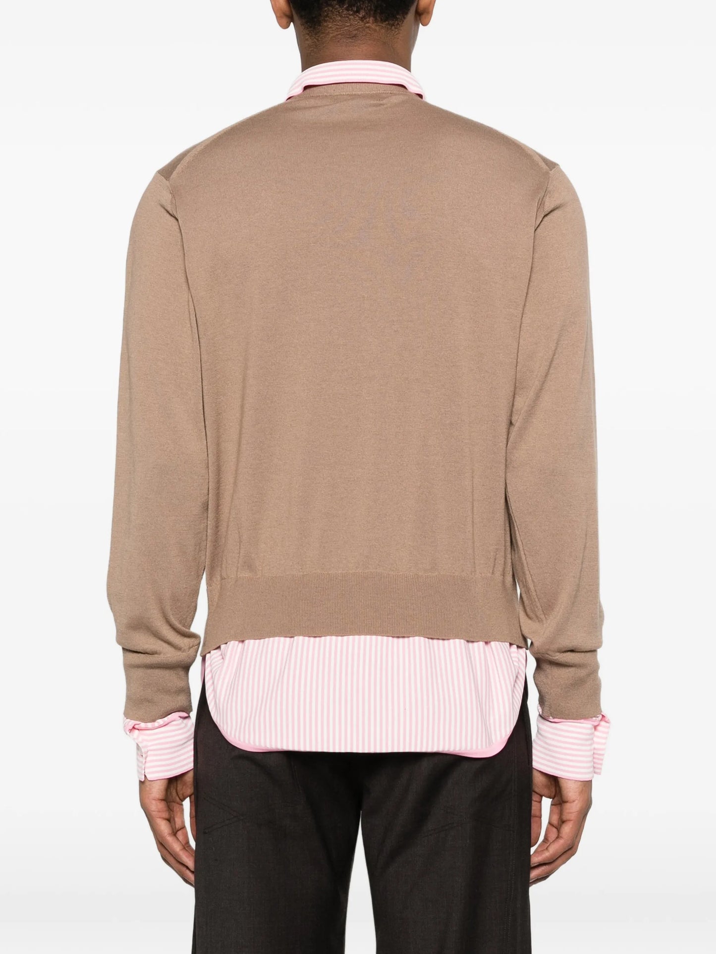 pocket double-layer knit cardigan