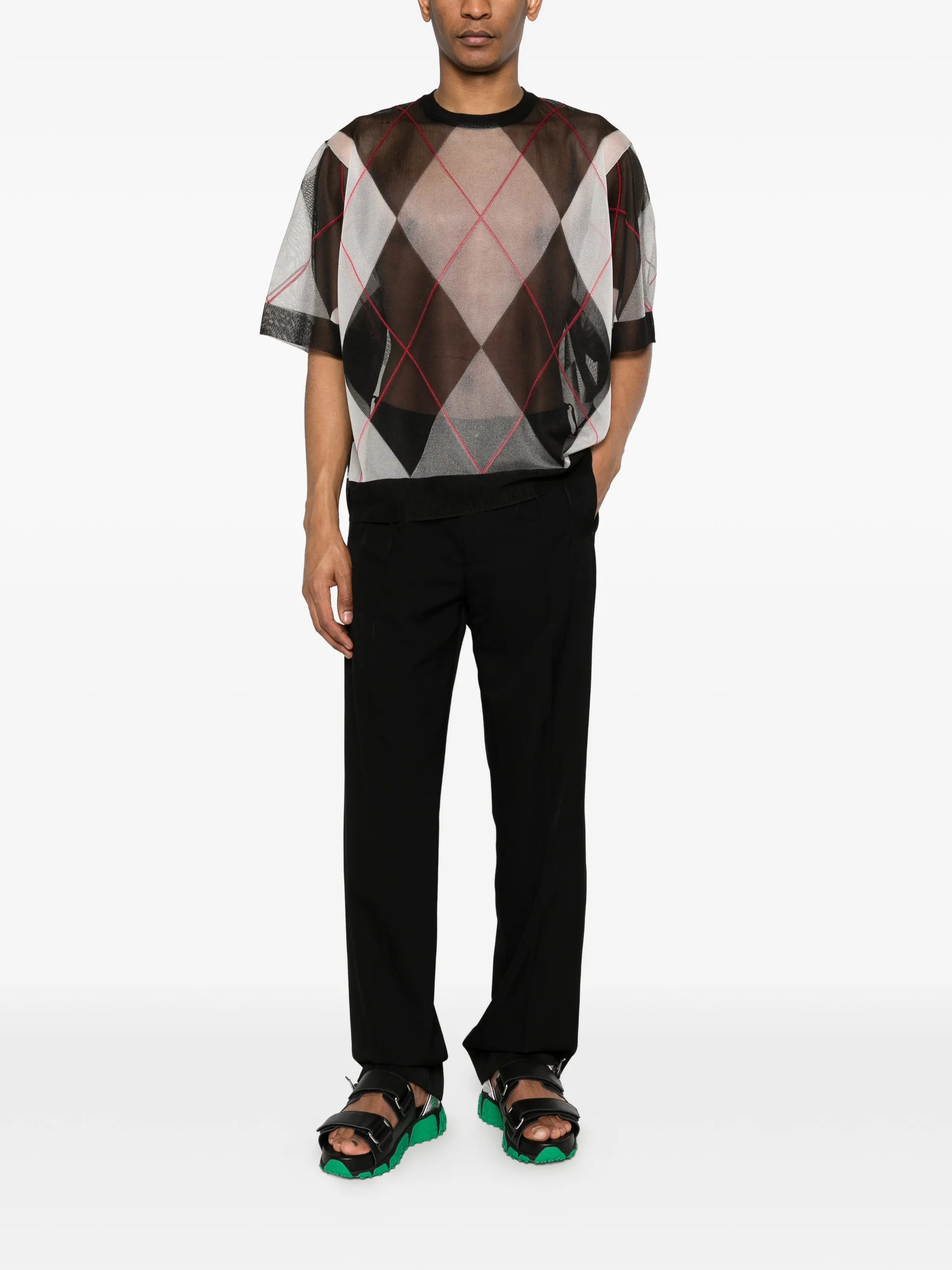 argyle oversized T-shirt