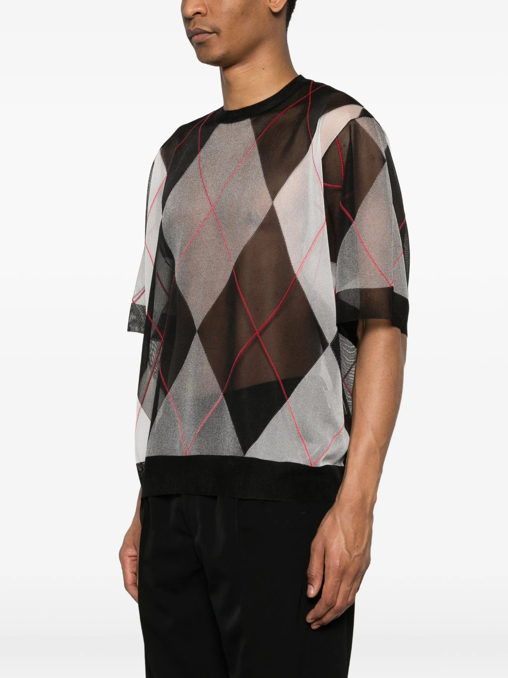 argyle oversized T-shirt