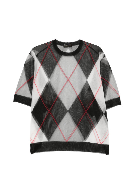 argyle oversized T-shirt