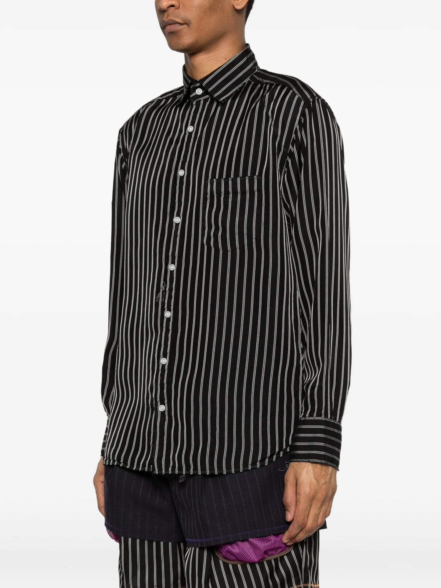 striped long-sleeve shirt