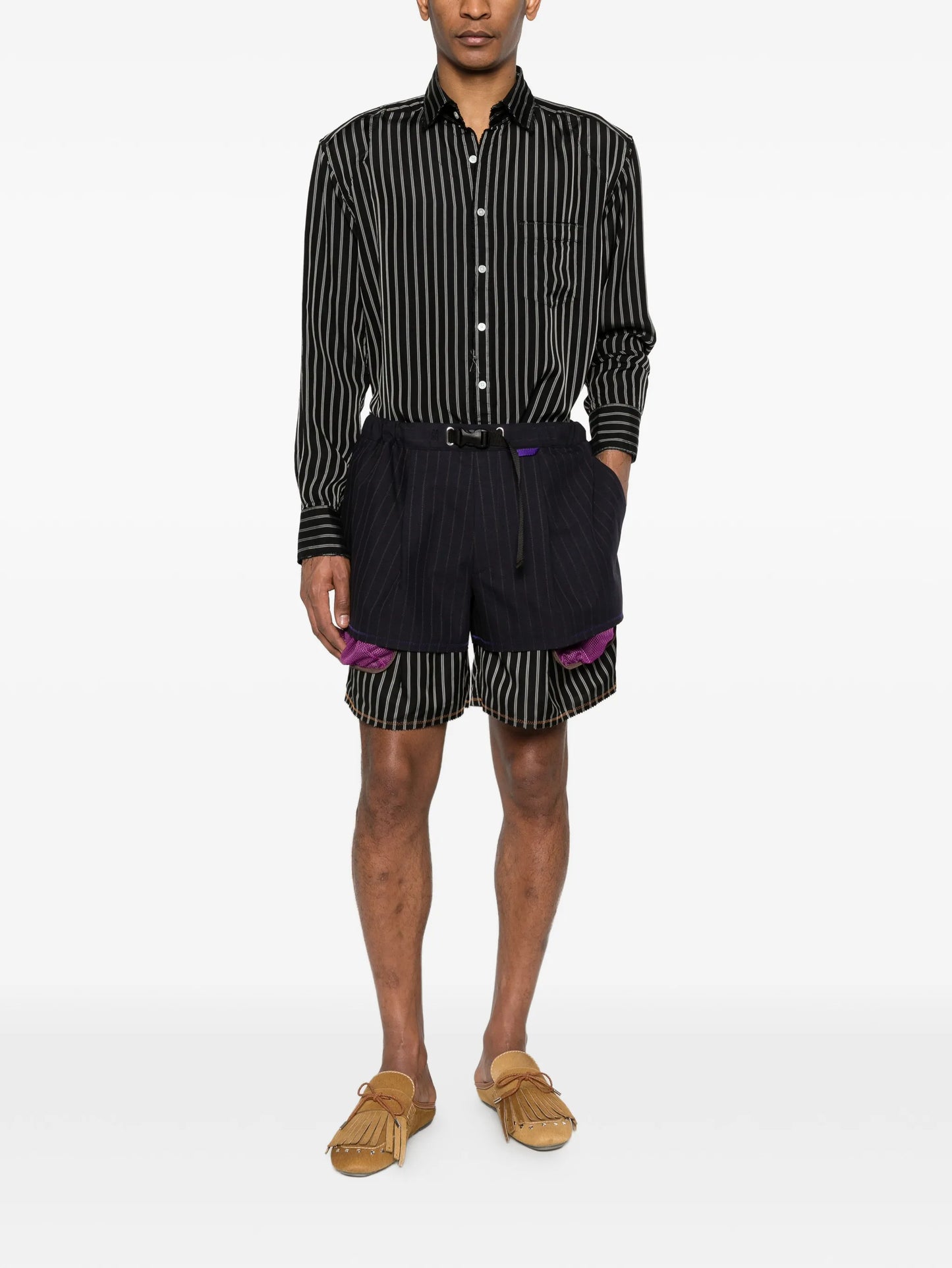 striped buttoned shirt