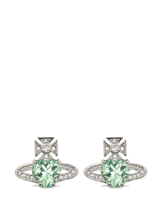 Ariella heart orb earrings