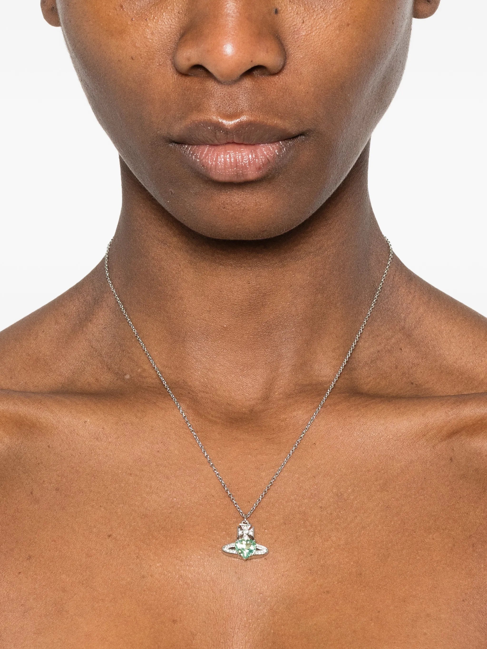 Ariella light green pendant necklace