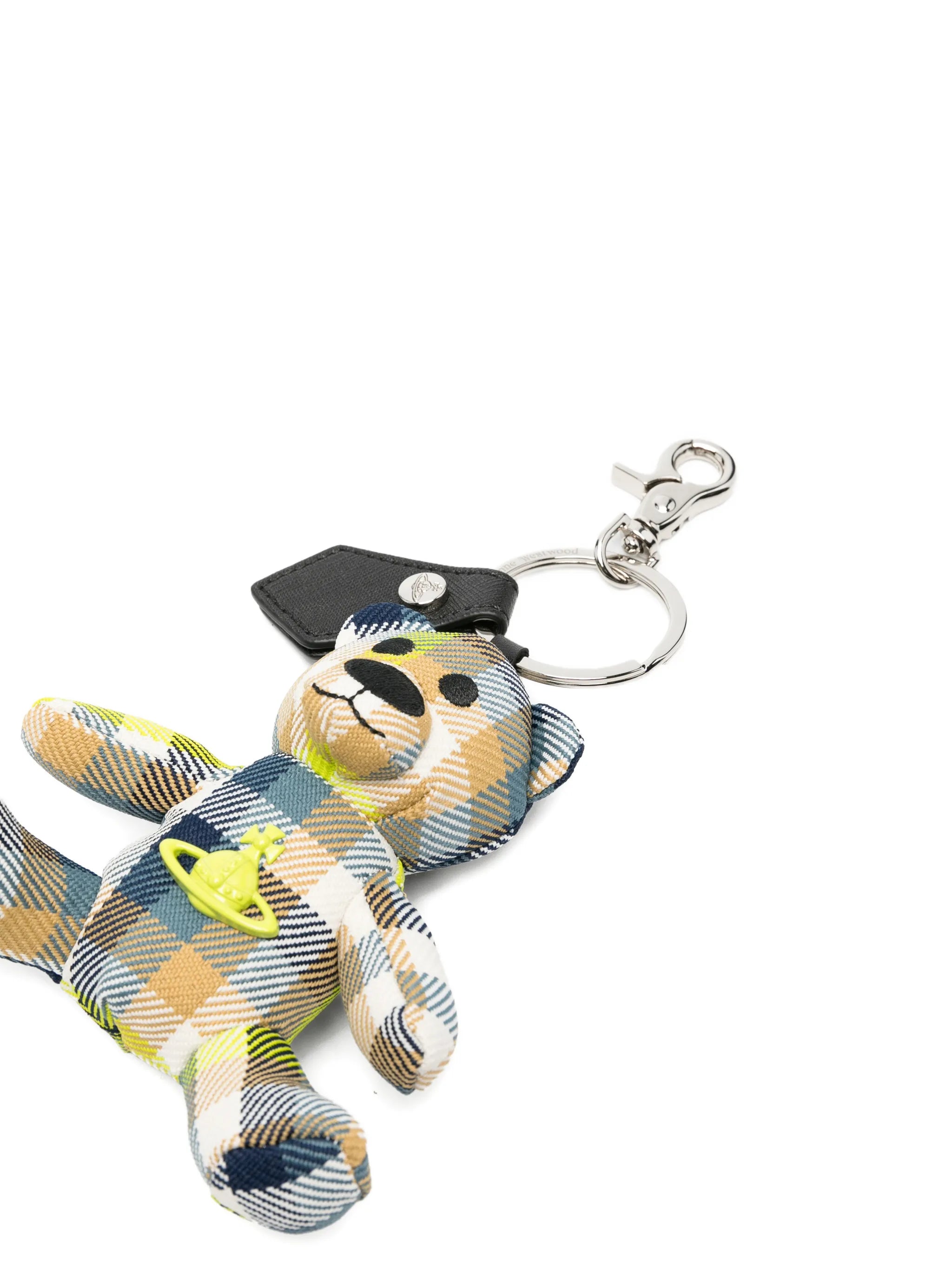 Teddy Bear Tartan keyring