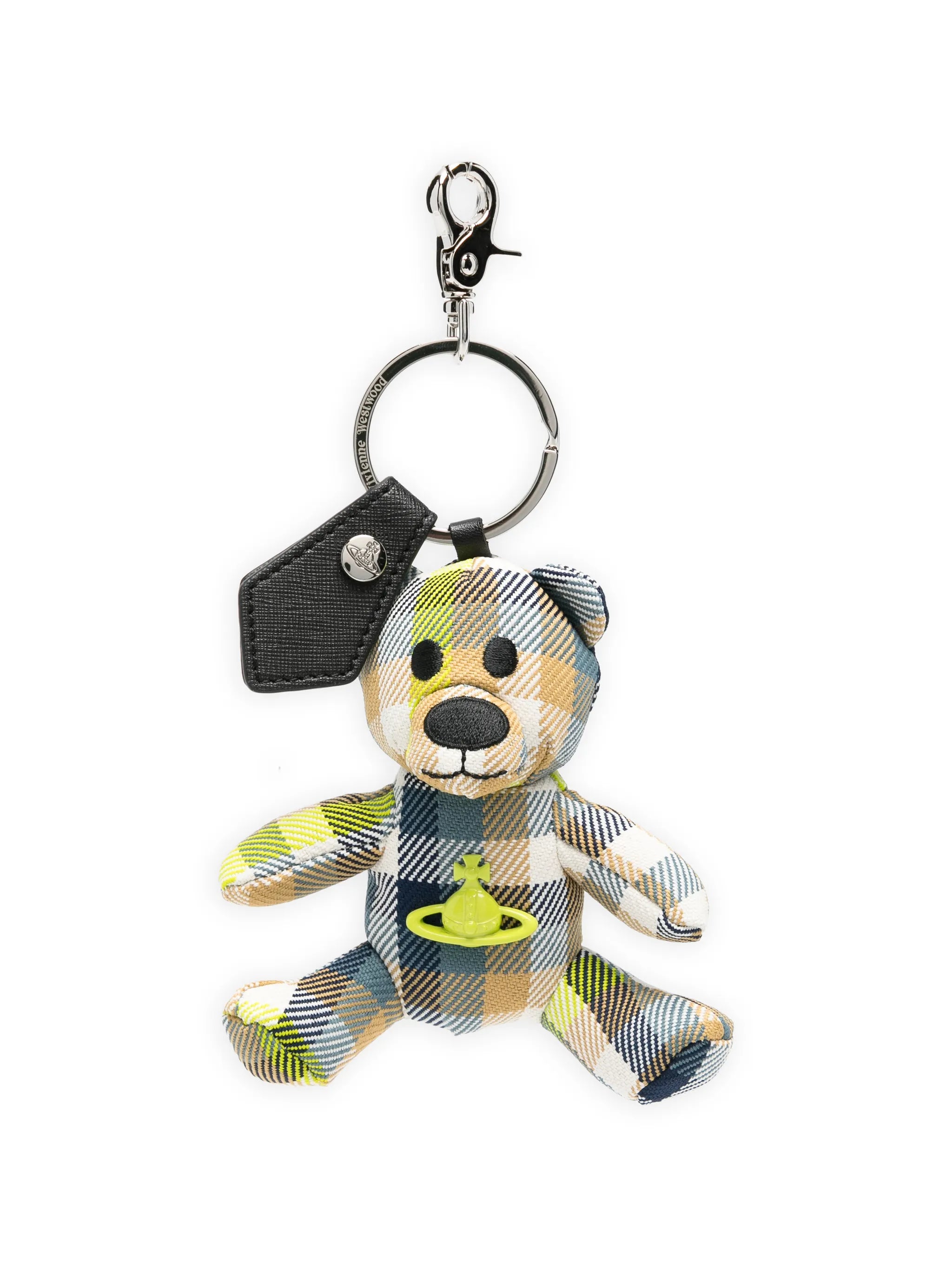 Teddy Bear tartan keyring