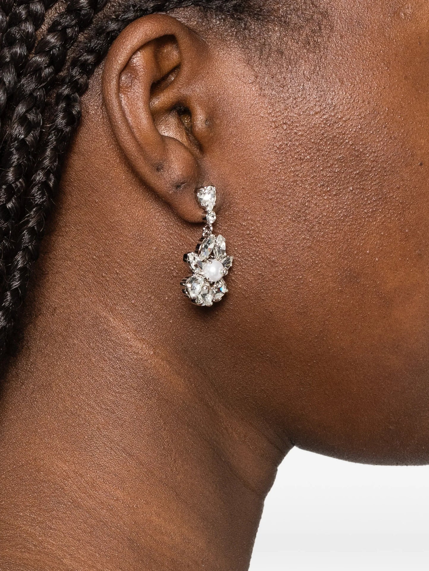 crystal-embellished drop earrings