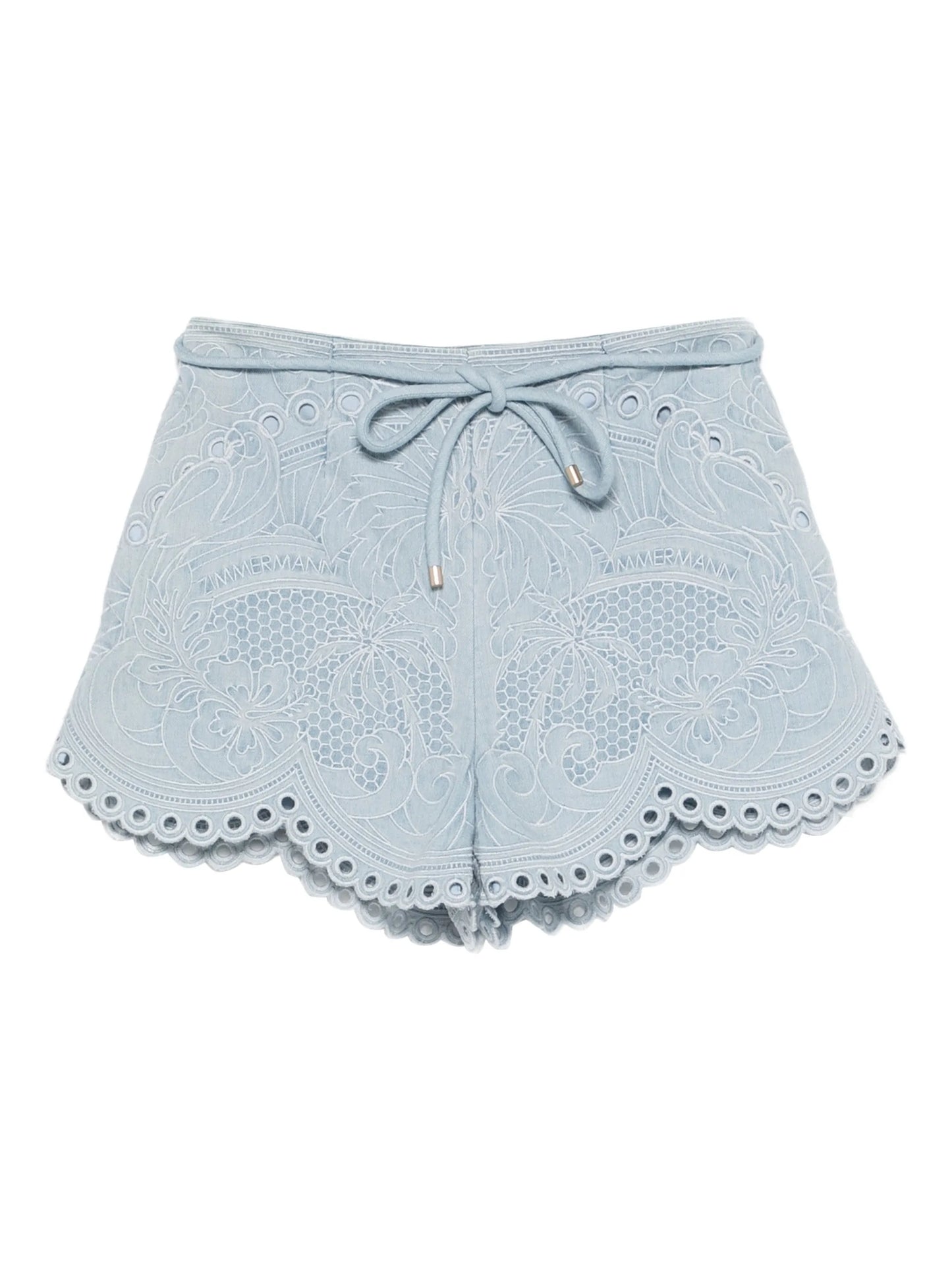 Daylight eyelet drawstring shorts