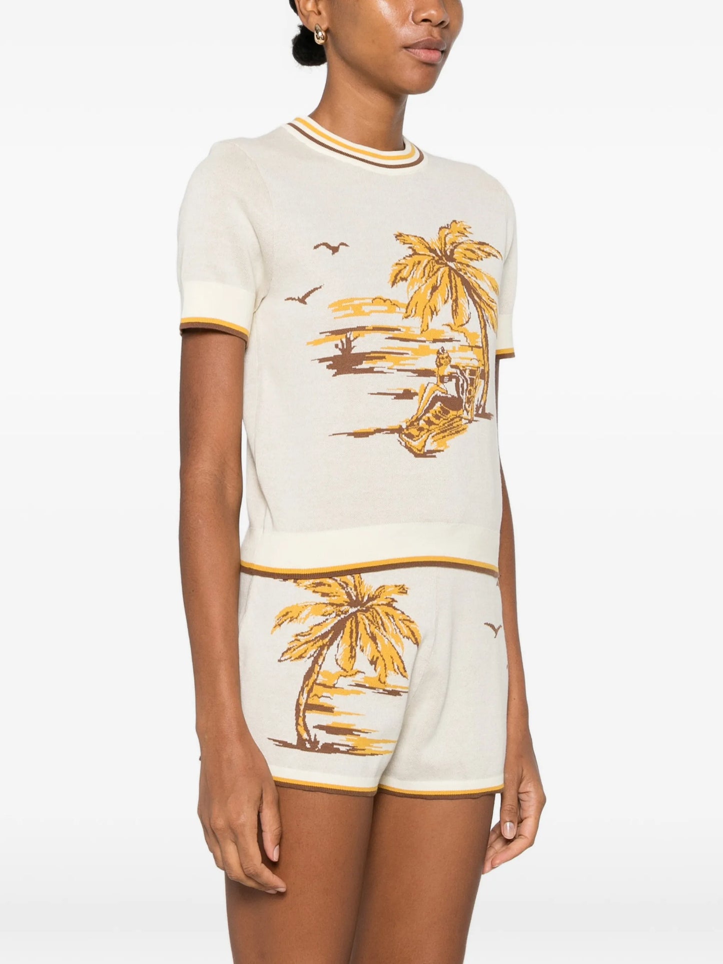 Daylightpam-tree  jacquard T-shirt