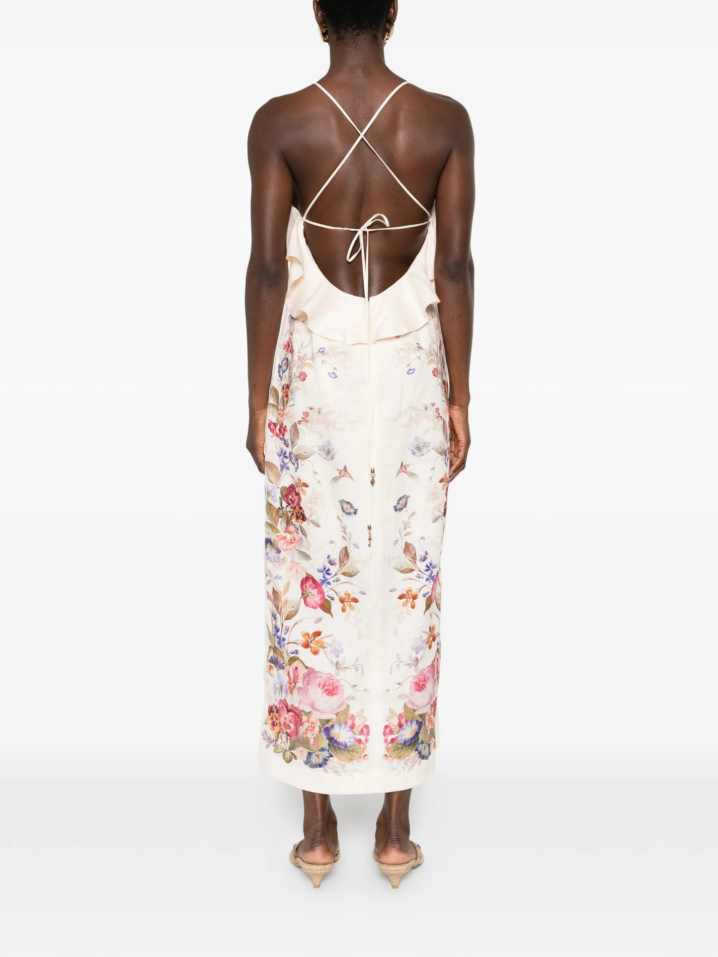 Patience Frill midi dress