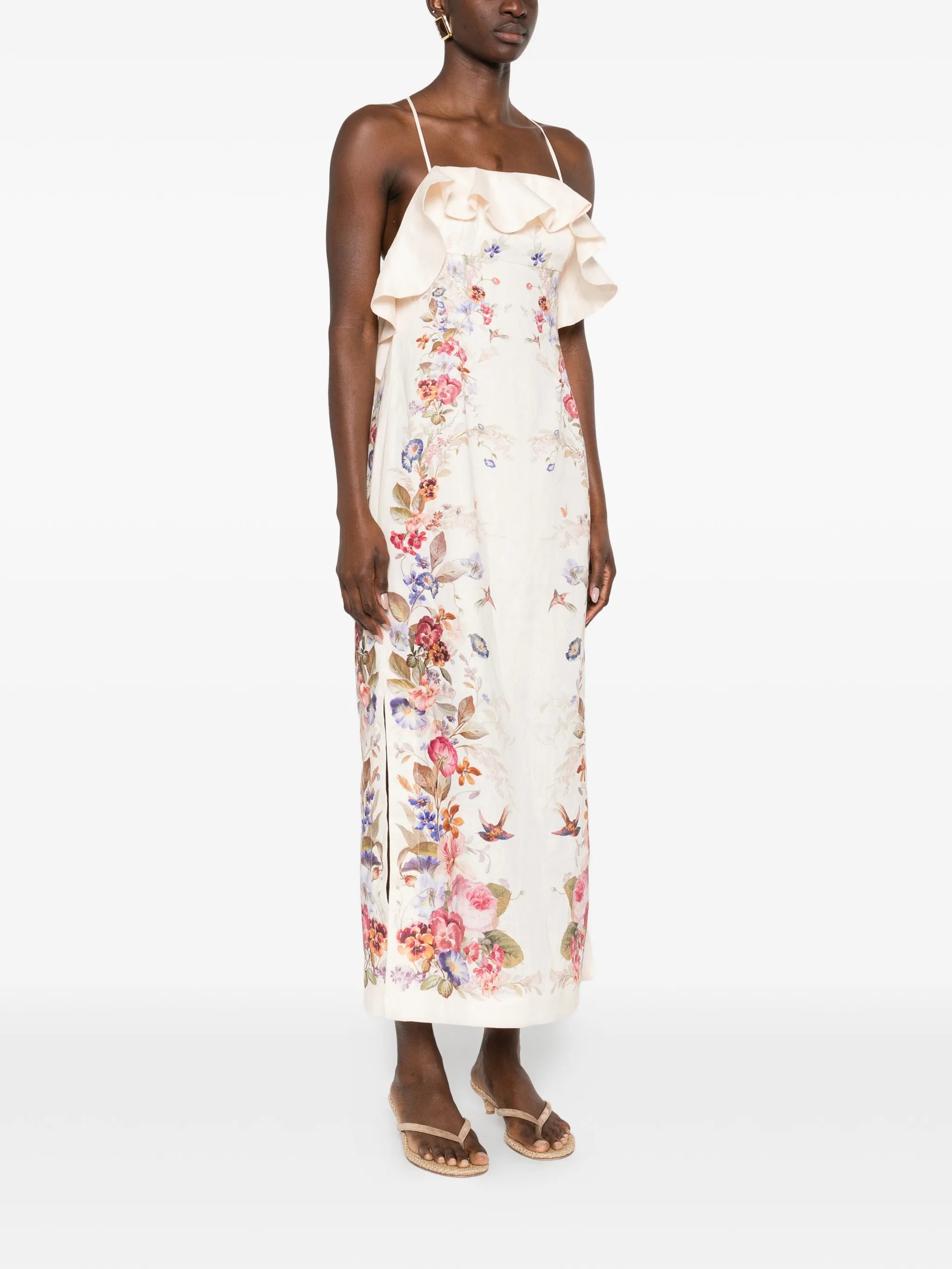 Patience Frill midi dress