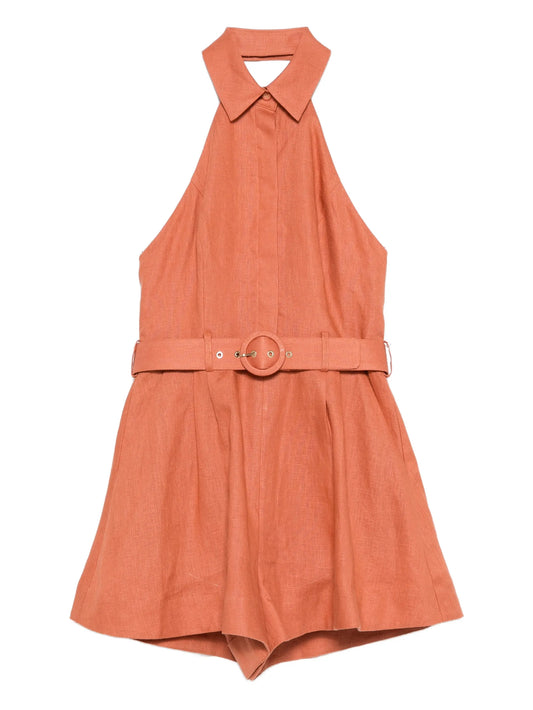 halter belted playsuit