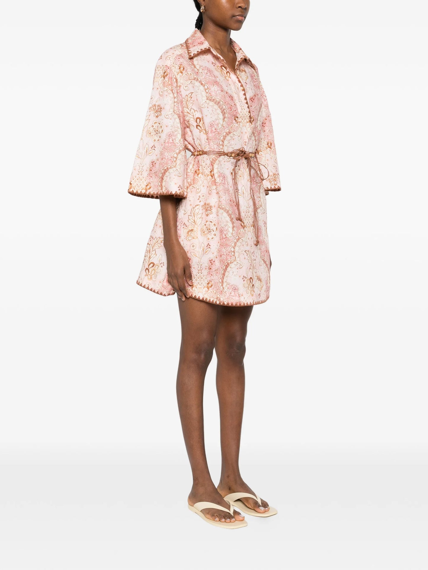 Daylight floral belted mini dress