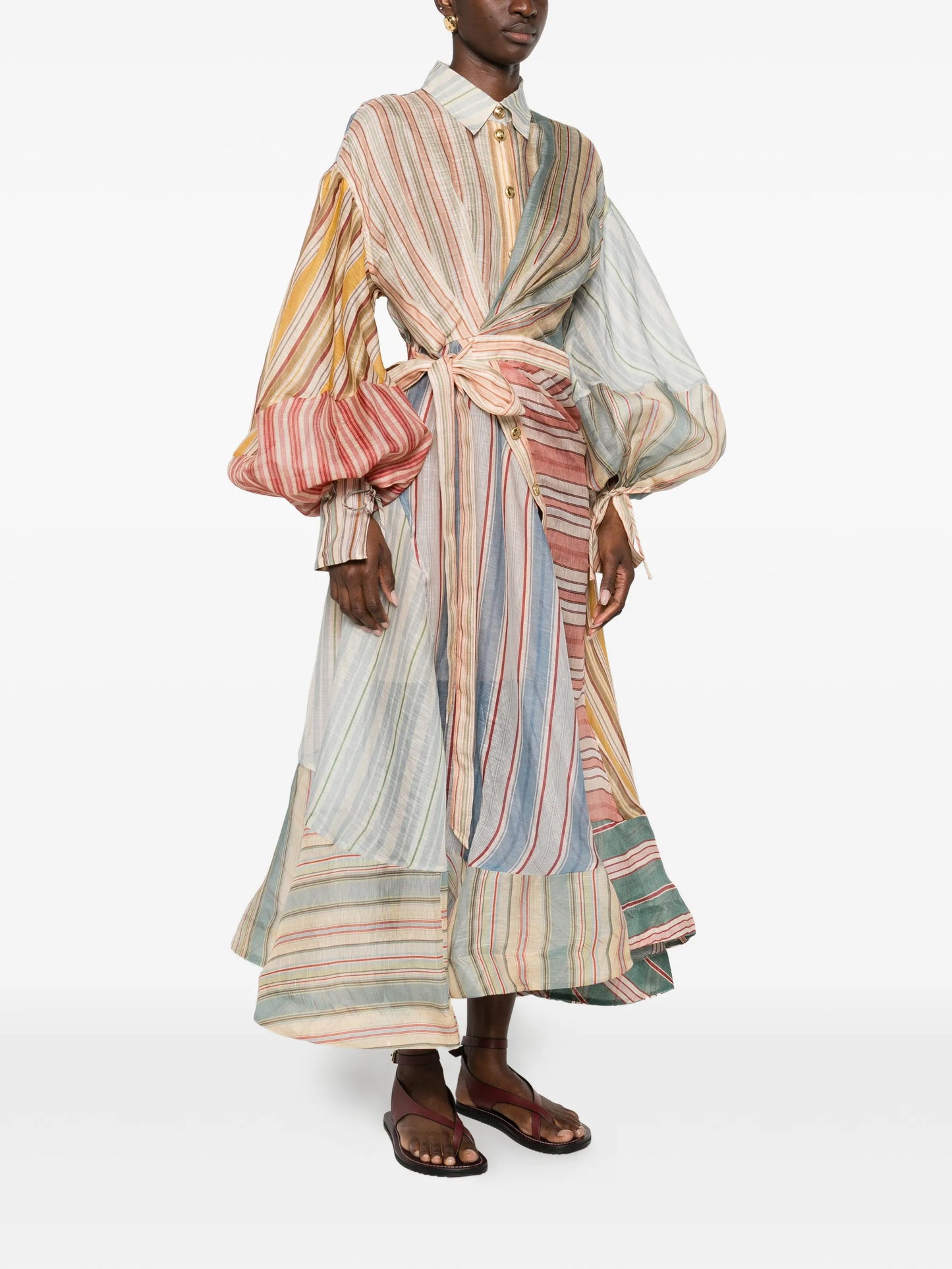 Rebellion Striped midi dress