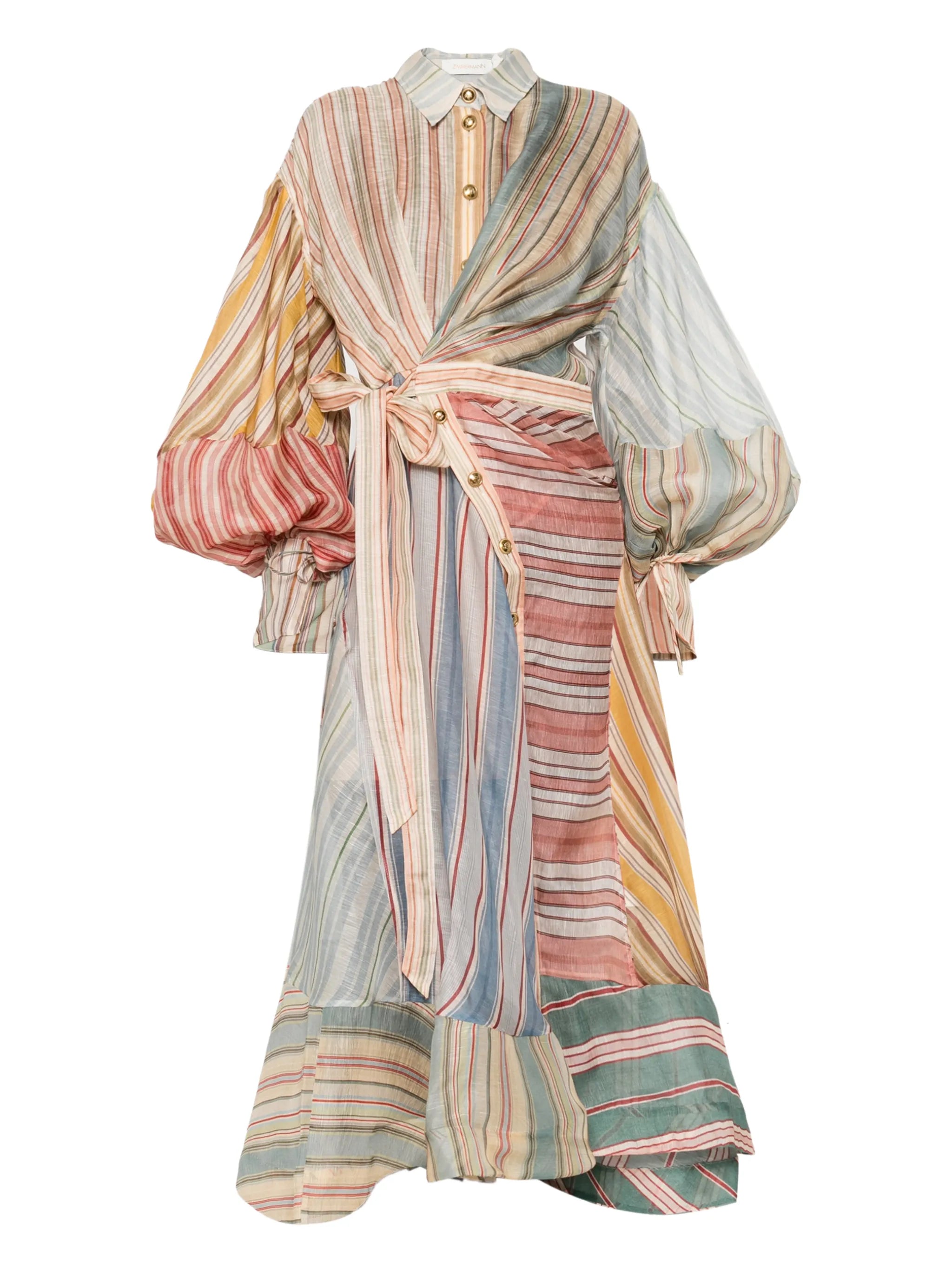 Rebellion striped midi dress