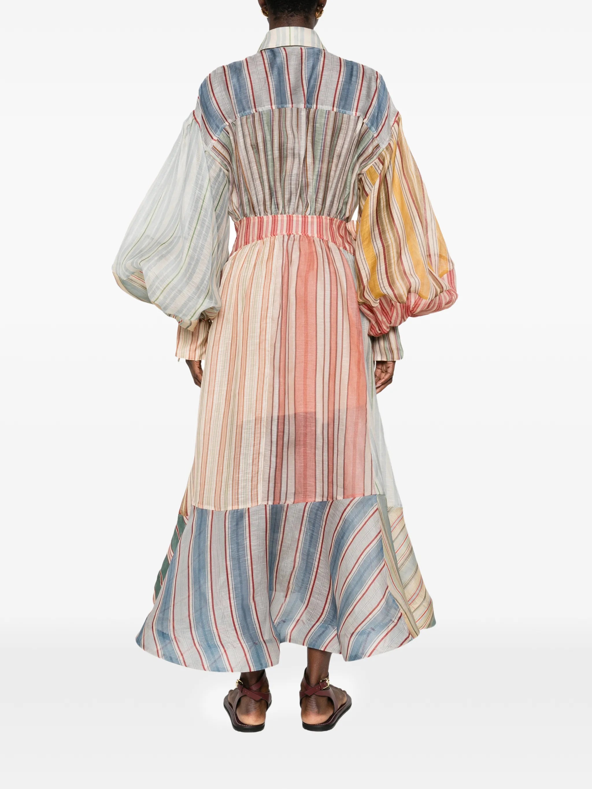 Rebellion striped midi dress