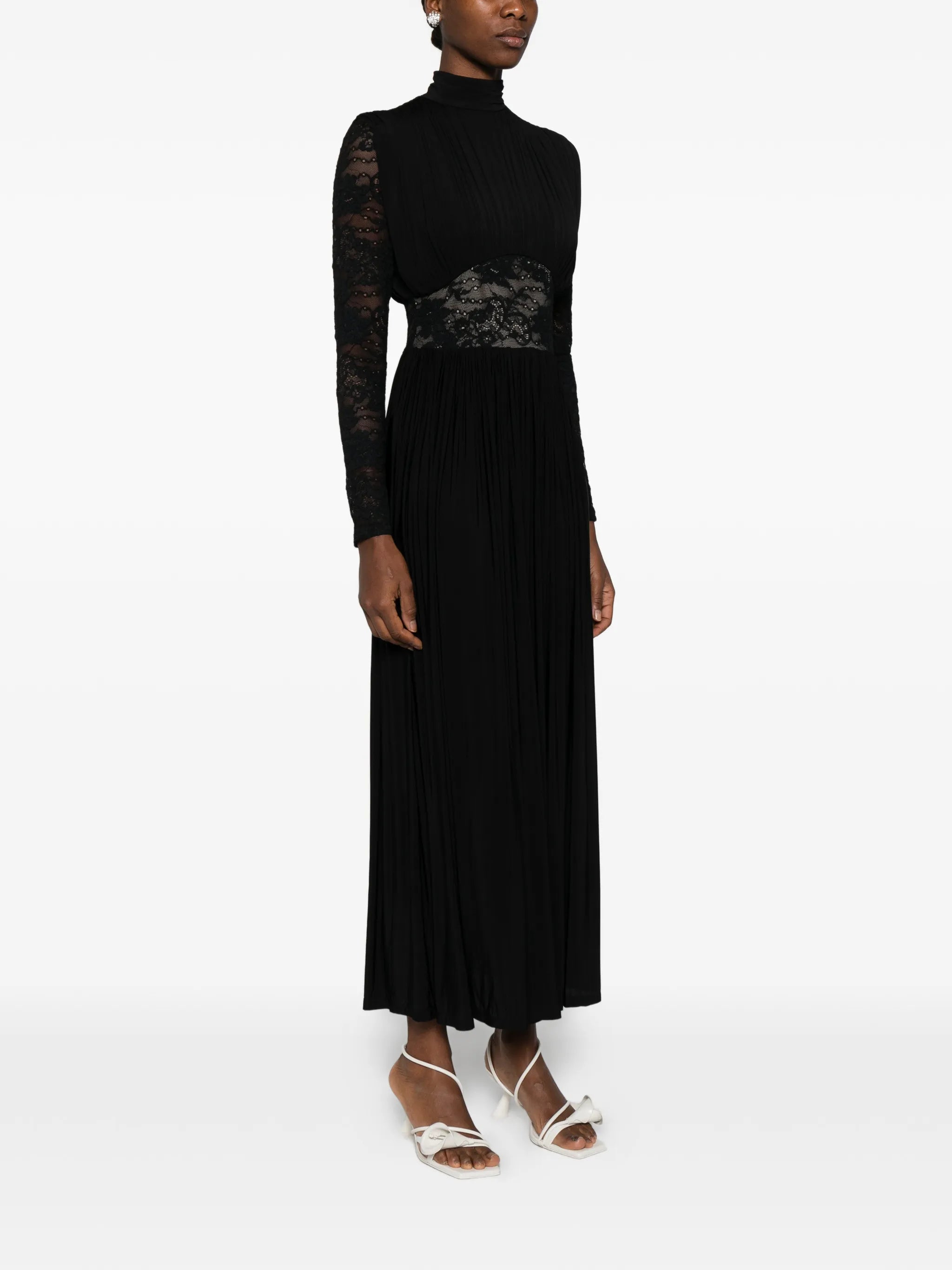 Rebellion lace-insert midi dress
