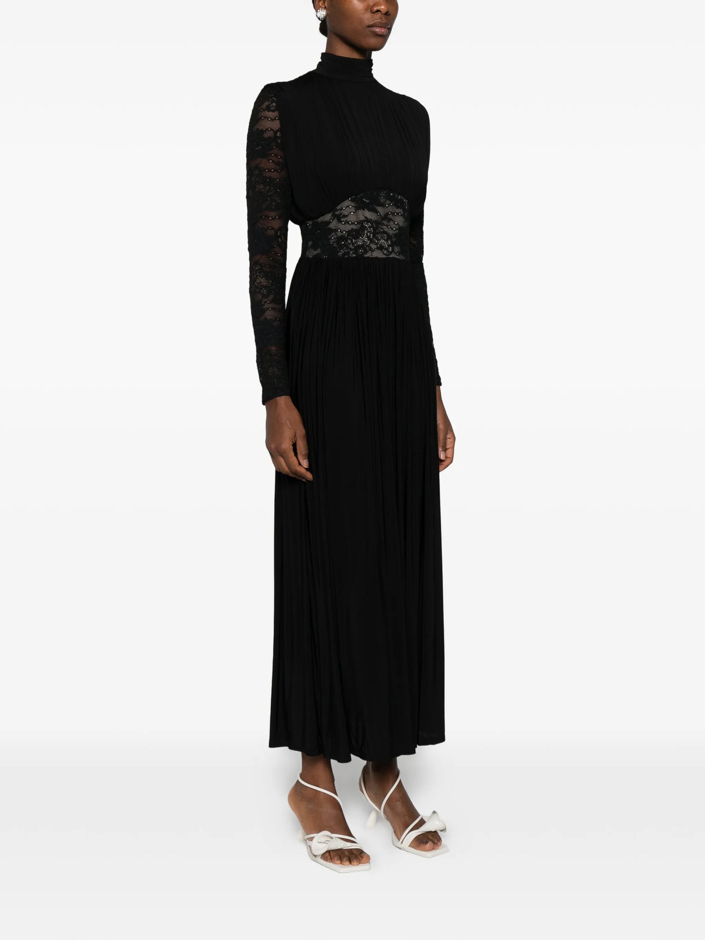 Rebellion lace-insert midi dress