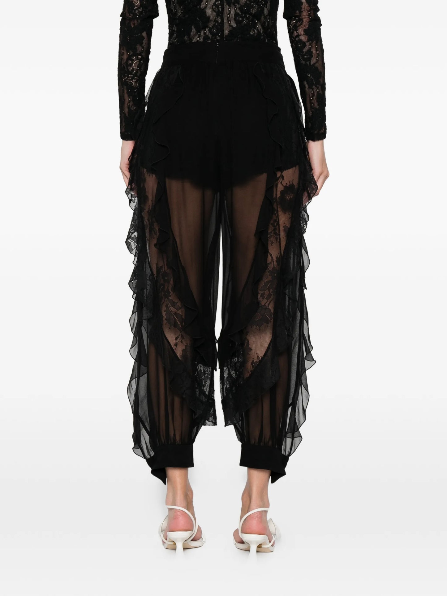 Rebellion ruffled lace trousers