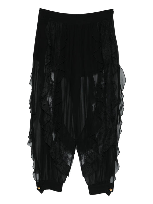 Rebellion ruffled lace trousers