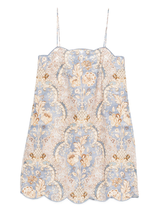 Daylight scallop mini dress