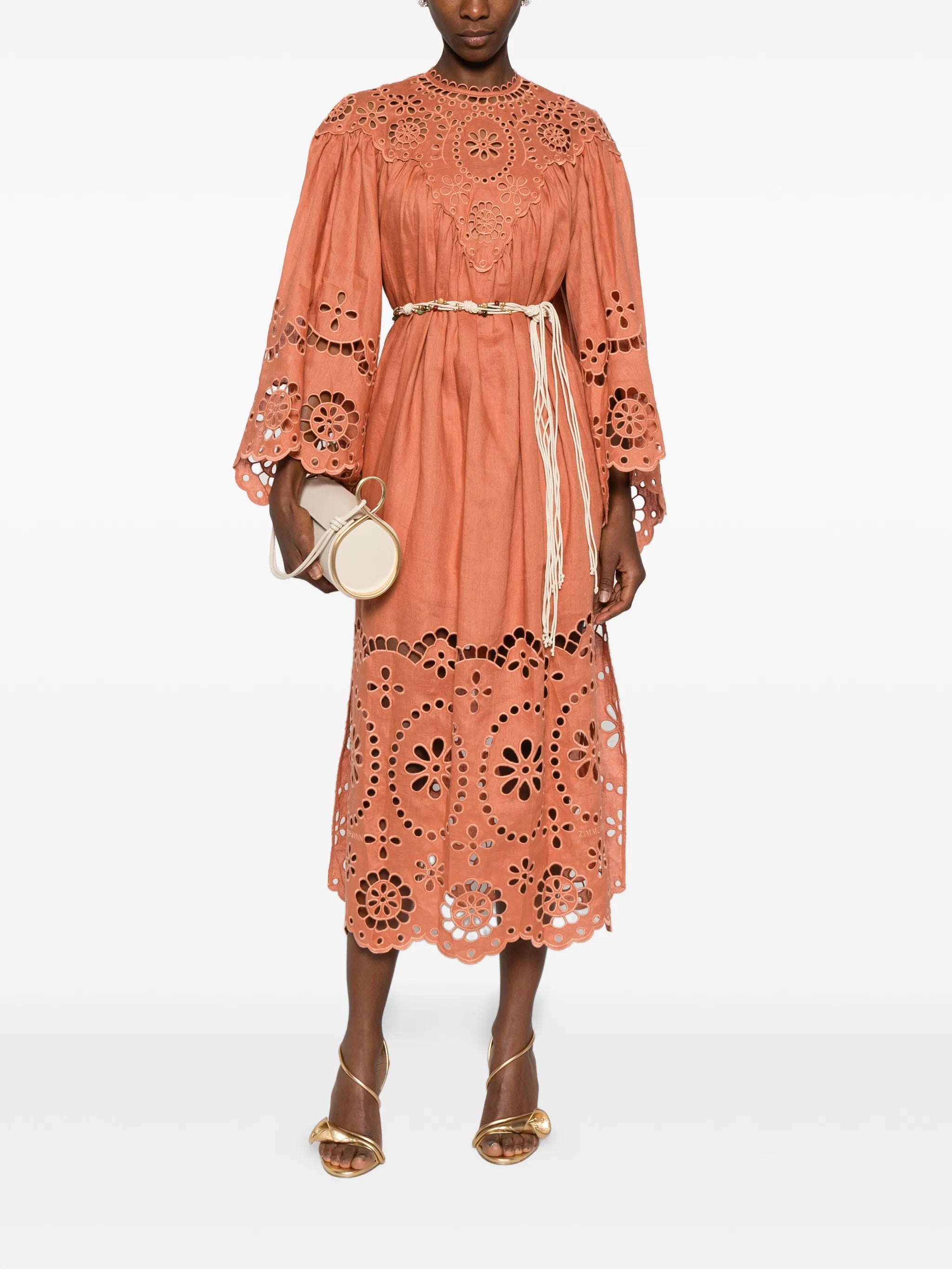 Awaken embroidered midi dress