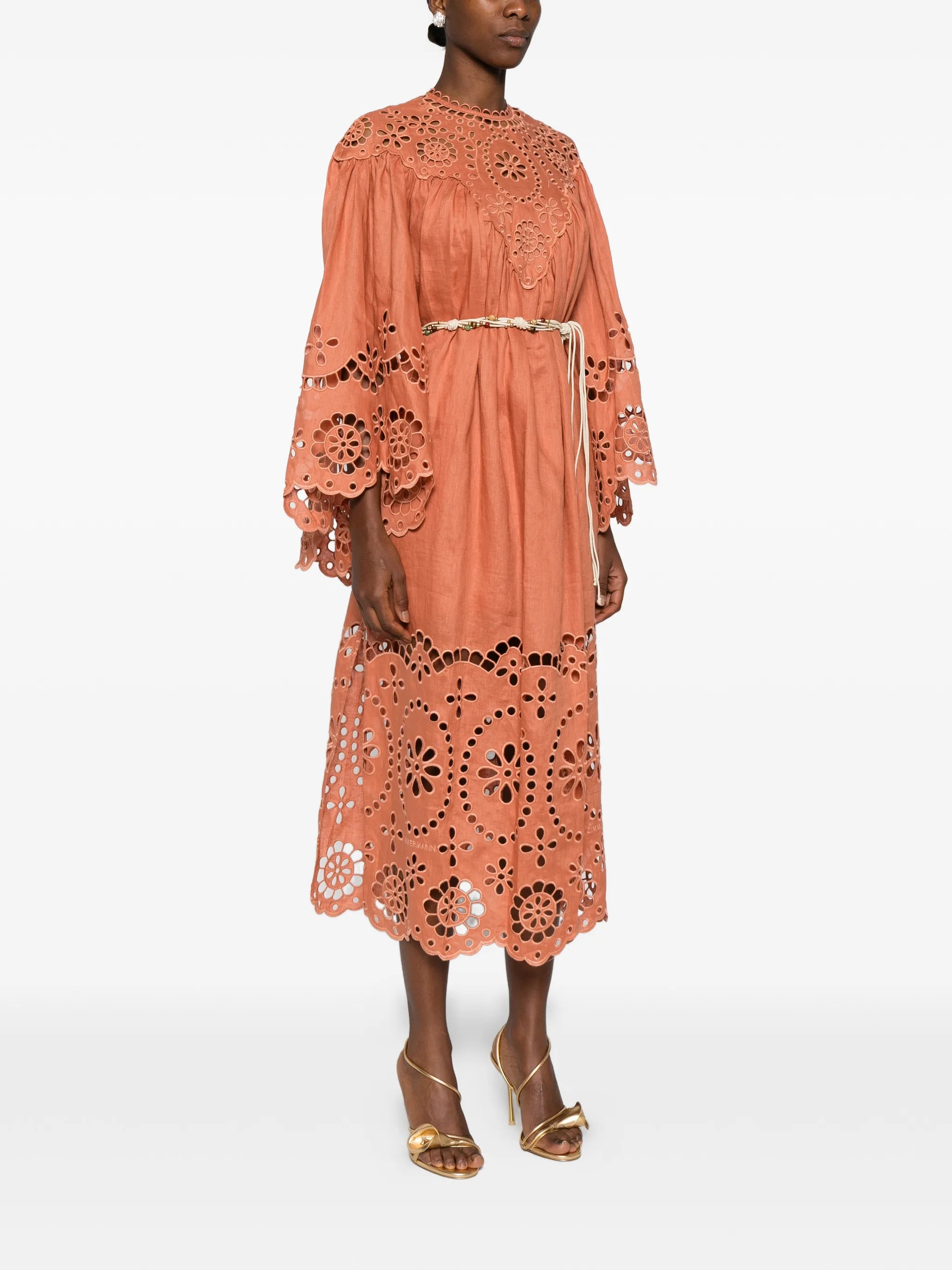 Awaken embroidered midi dress
