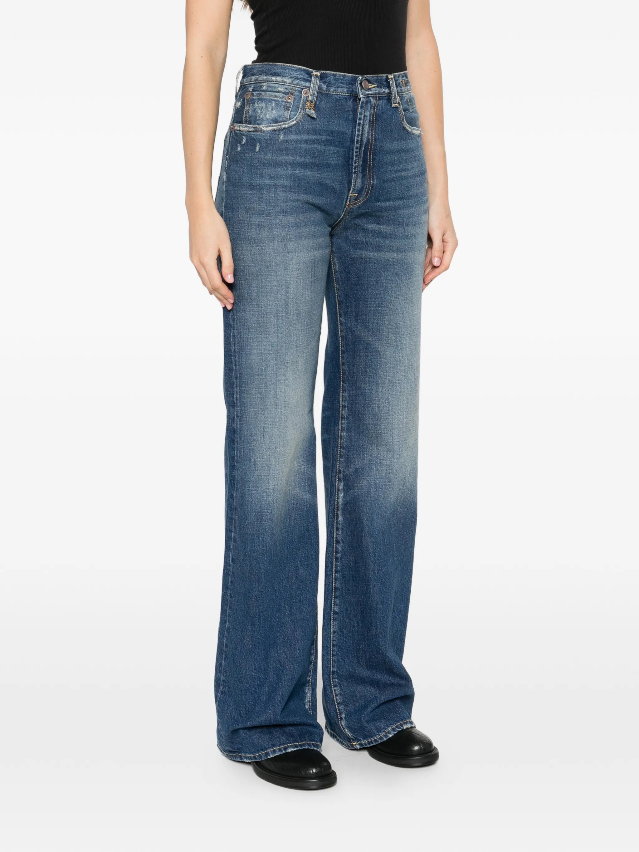 Janes distressed straight jeans