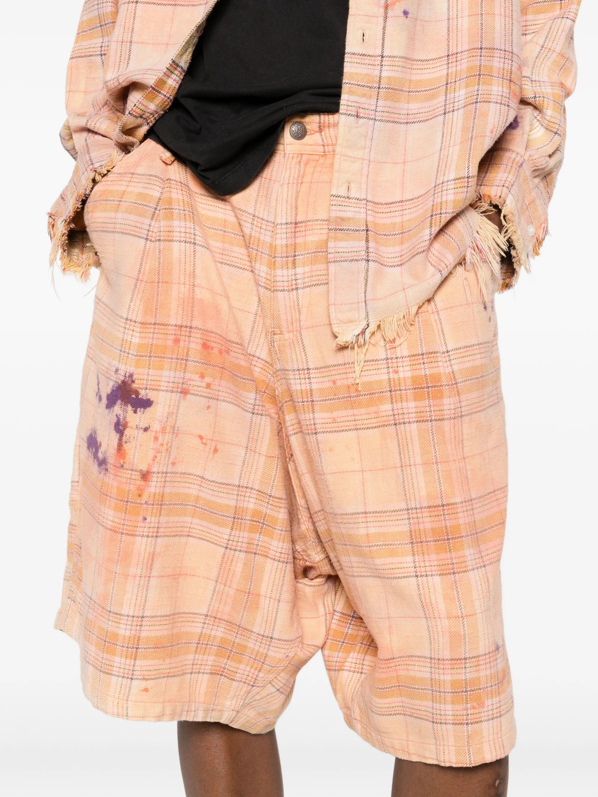 Jesse plaid carpenter shorts