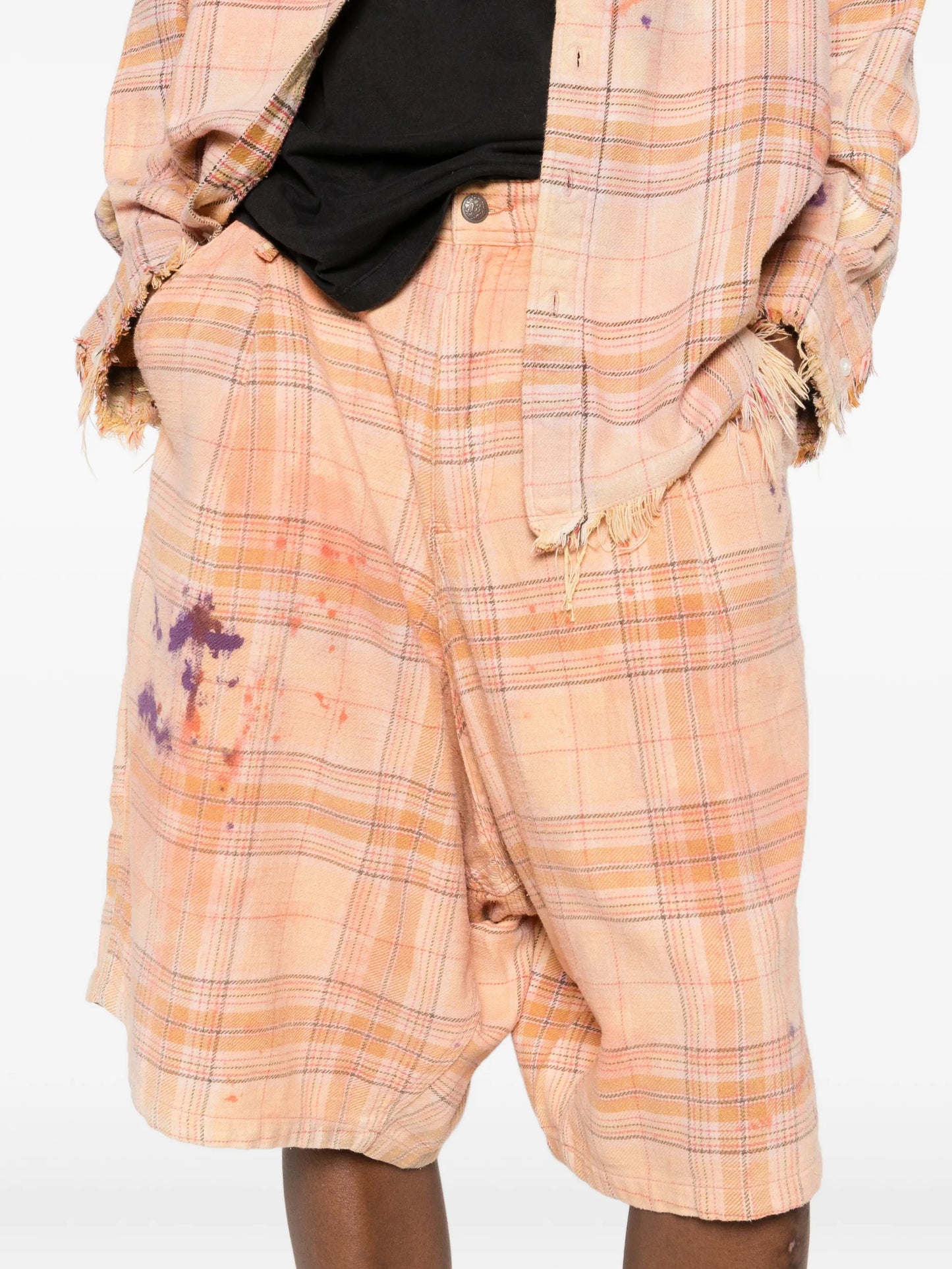 Jesse plaid carpenter shorts