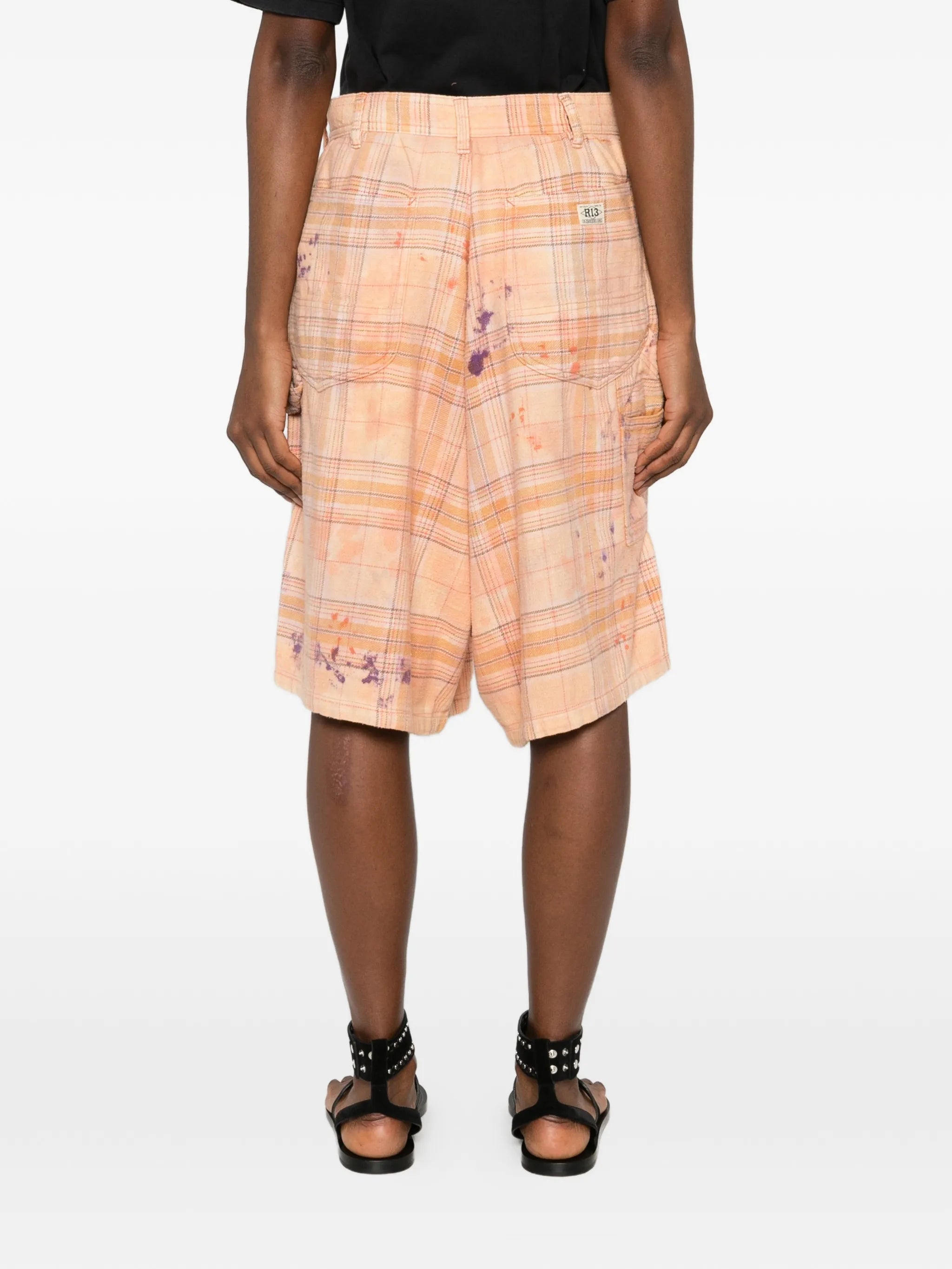 Jesse plaid carpenter shorts