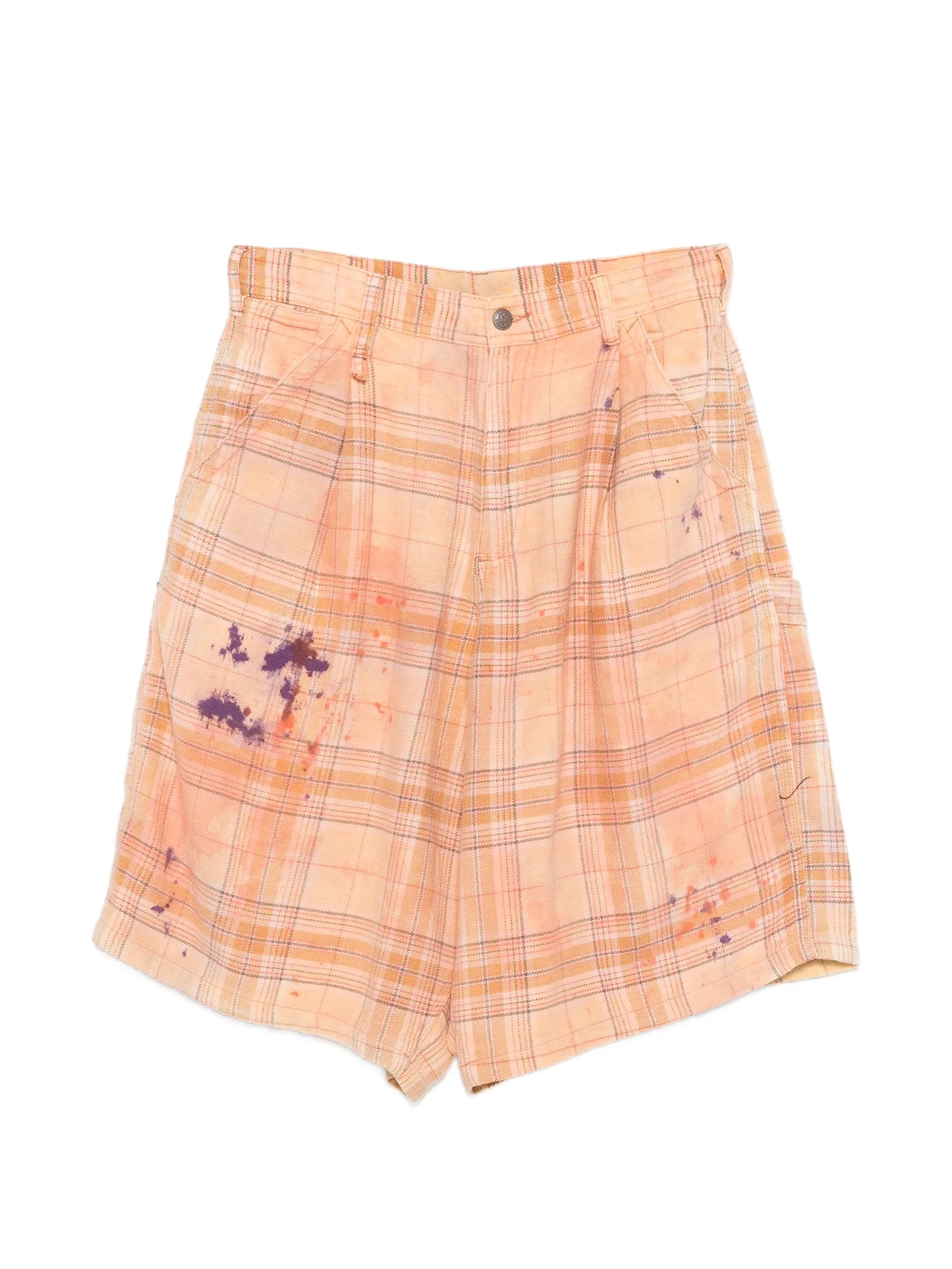 Jesse plaid carpenter shorts