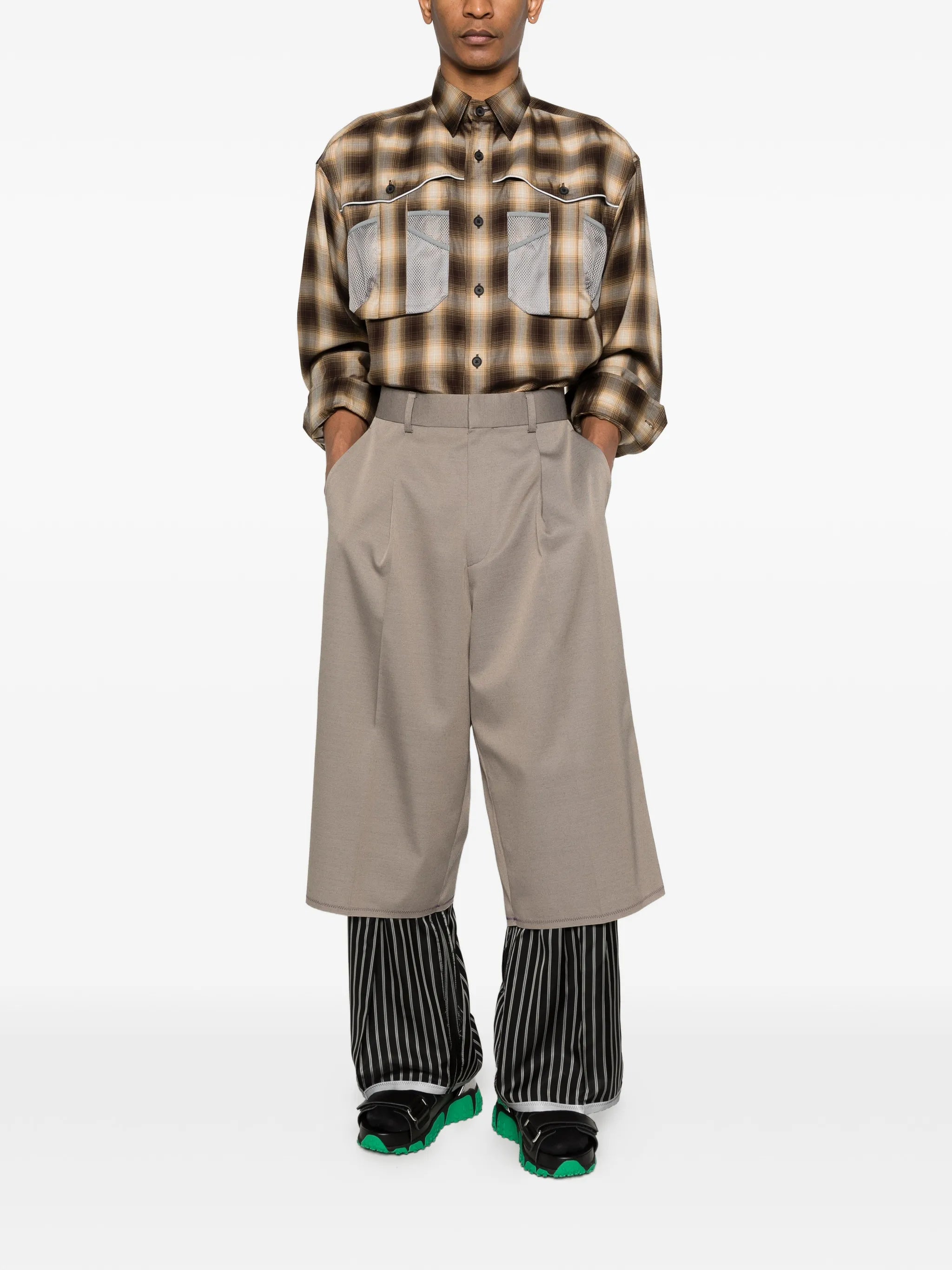 double layer tailored trousers