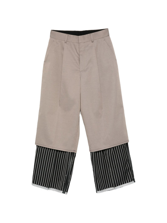 double layer tailored trousers