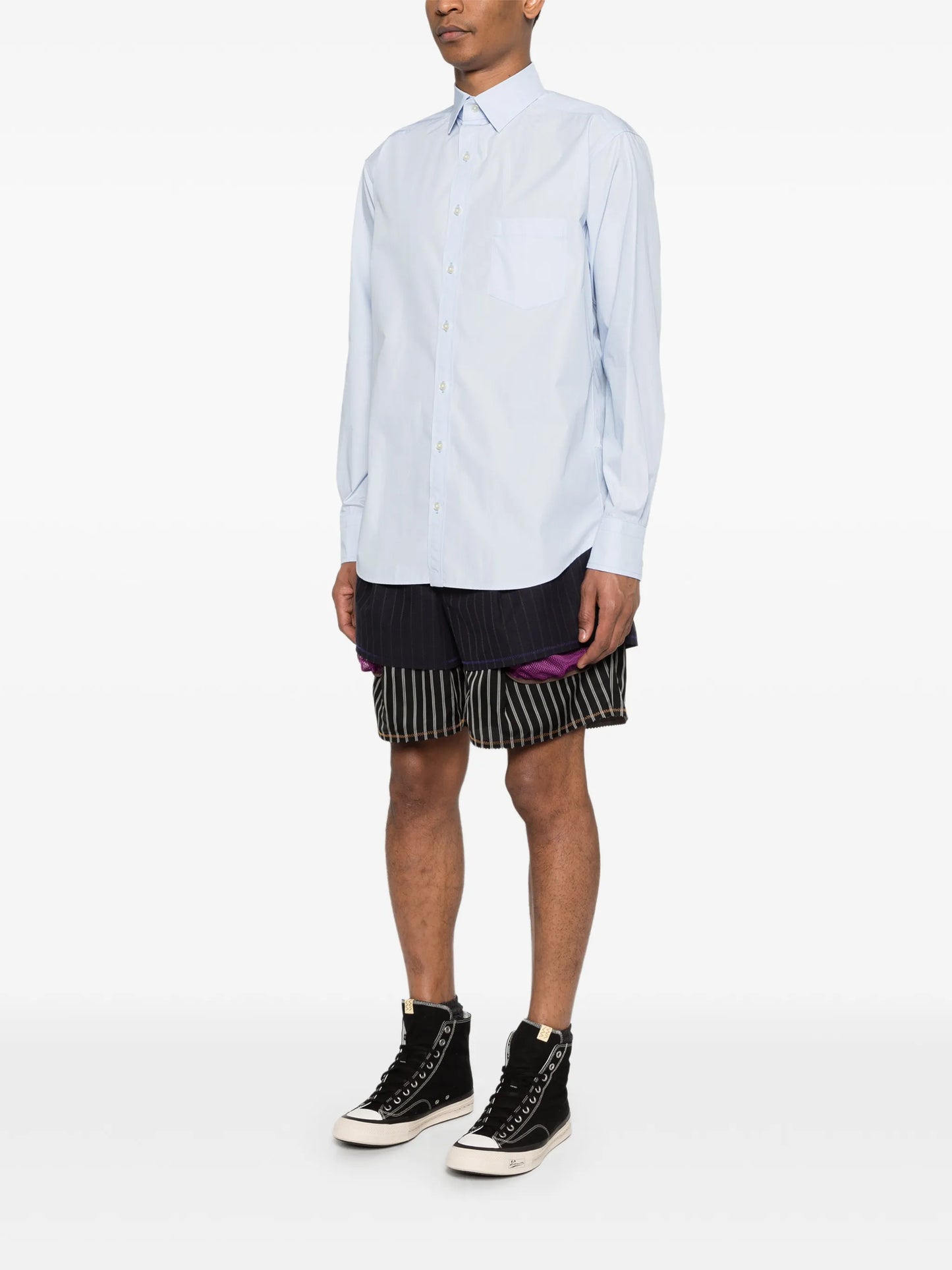 long-sleeve poplin shirt