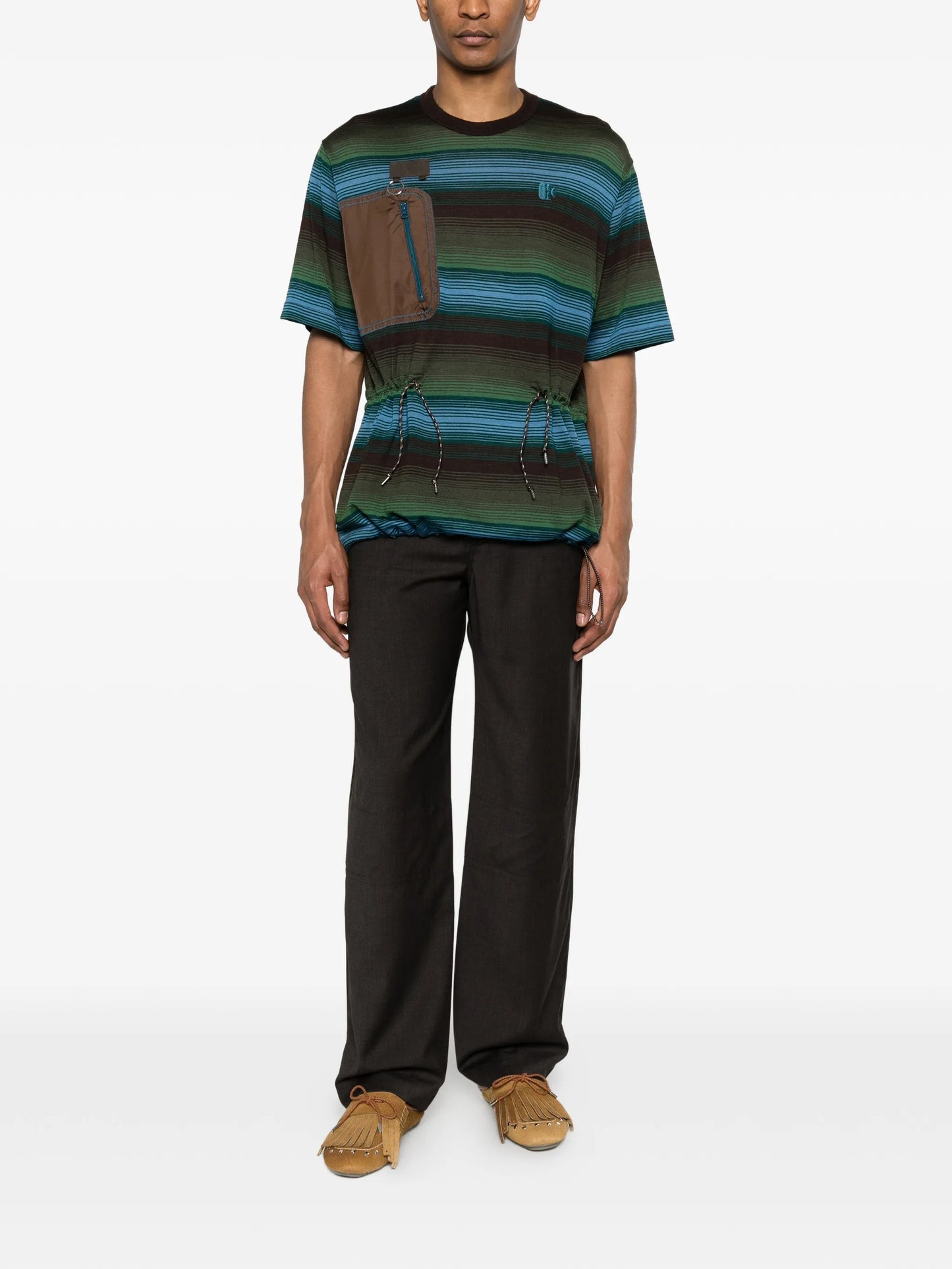 pocket striped T-shirt