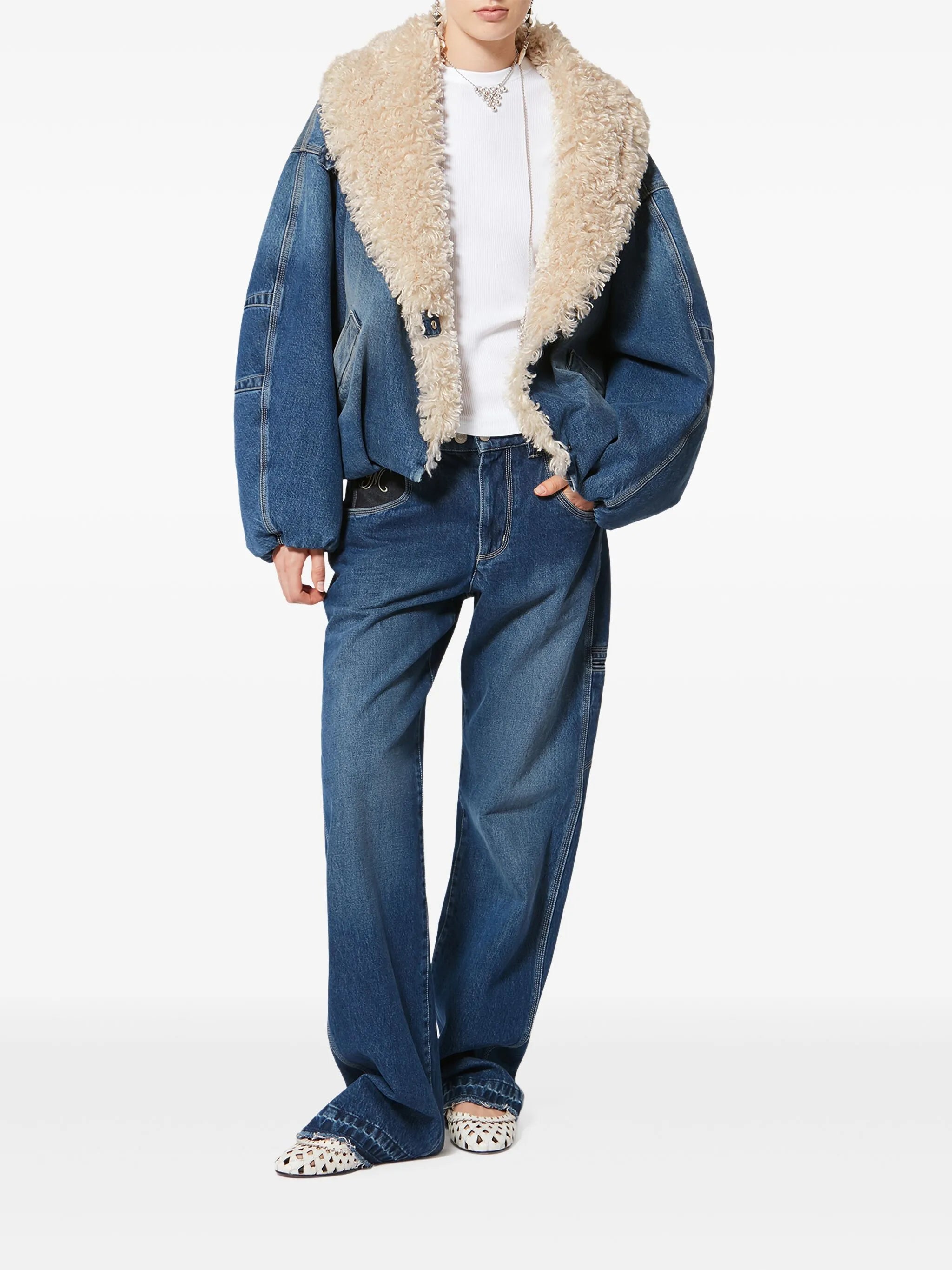 Charone fur collar jacket