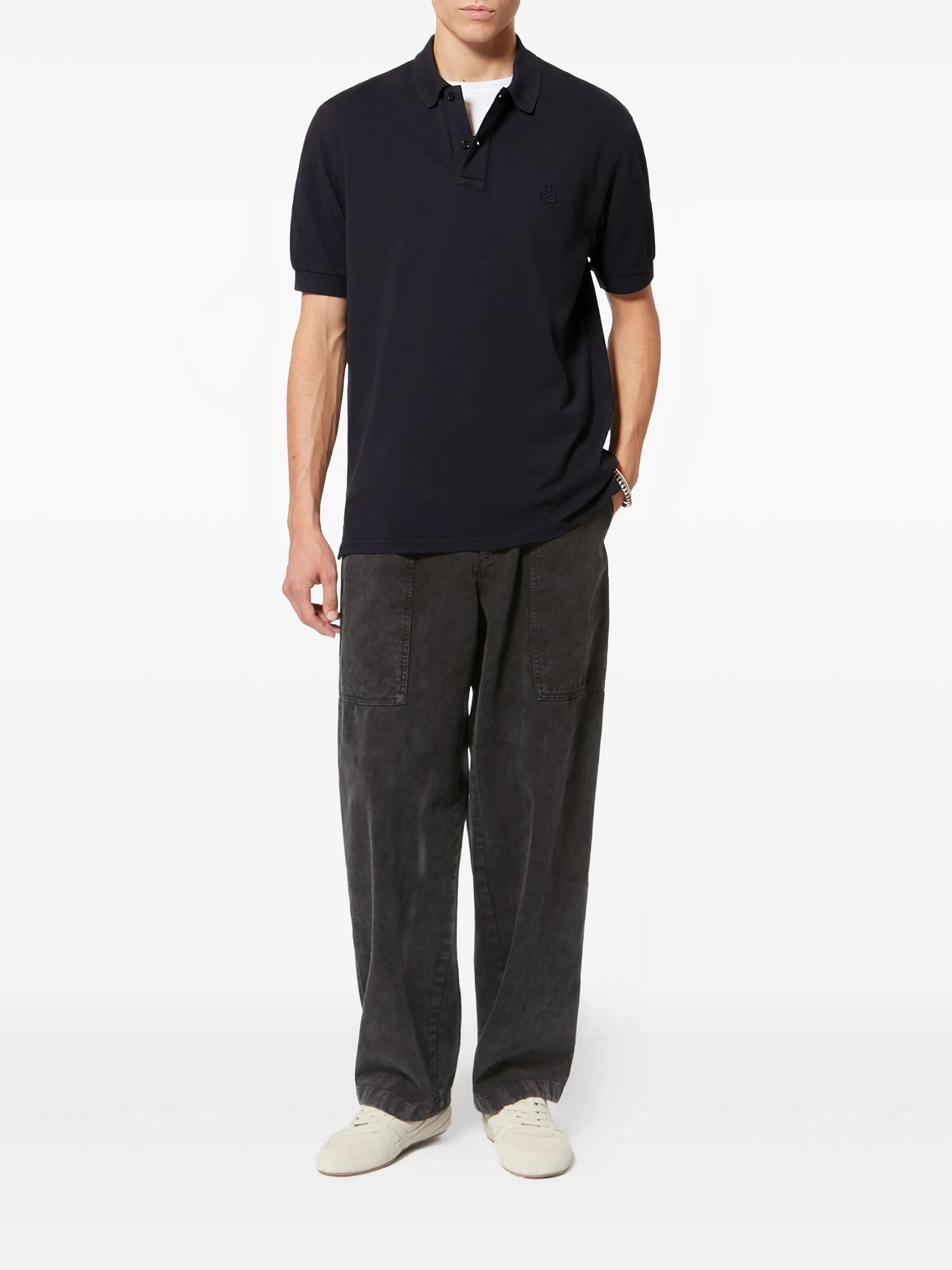 Afko embroidered polo shirt