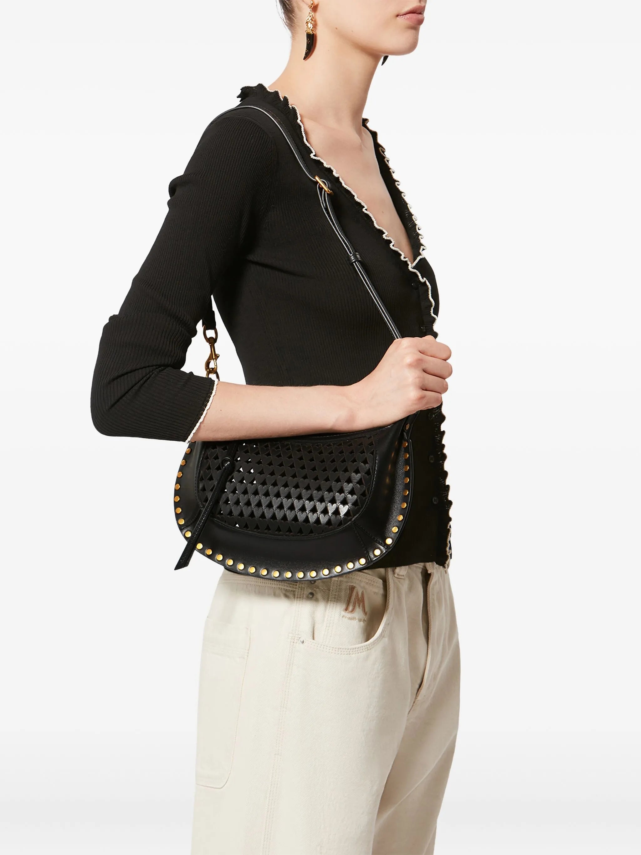 Oskan Moon leather shoulder bag
