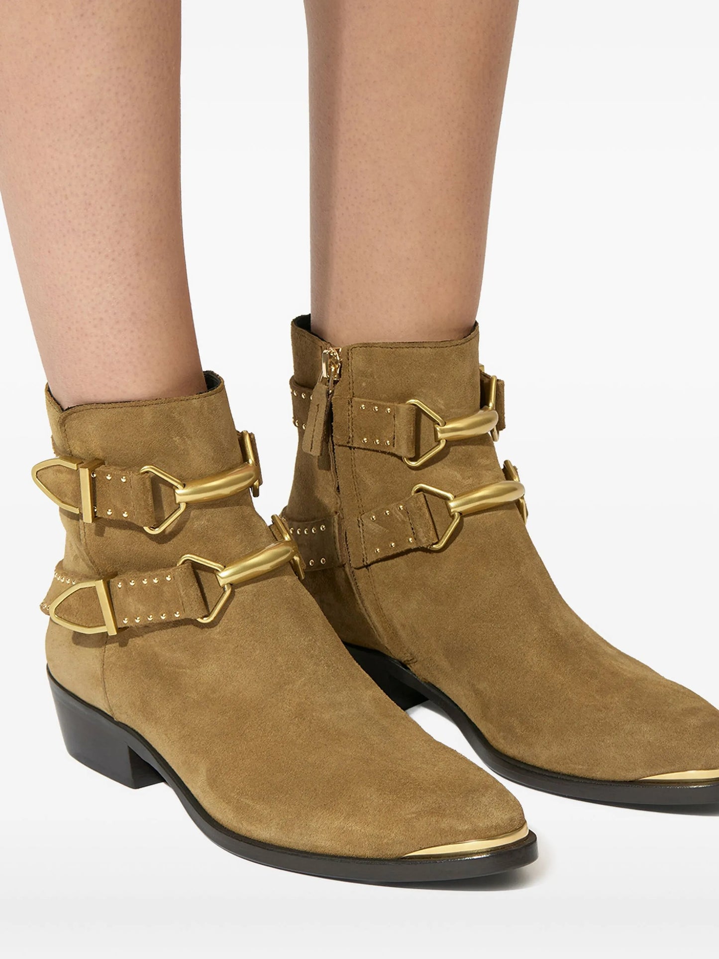 Zalya buckle studded boots