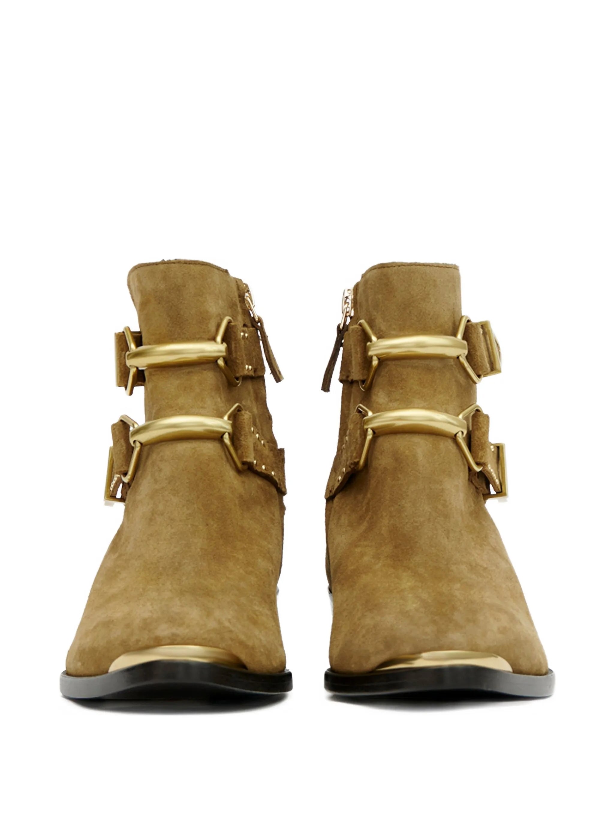 Zalya buckle studded boots