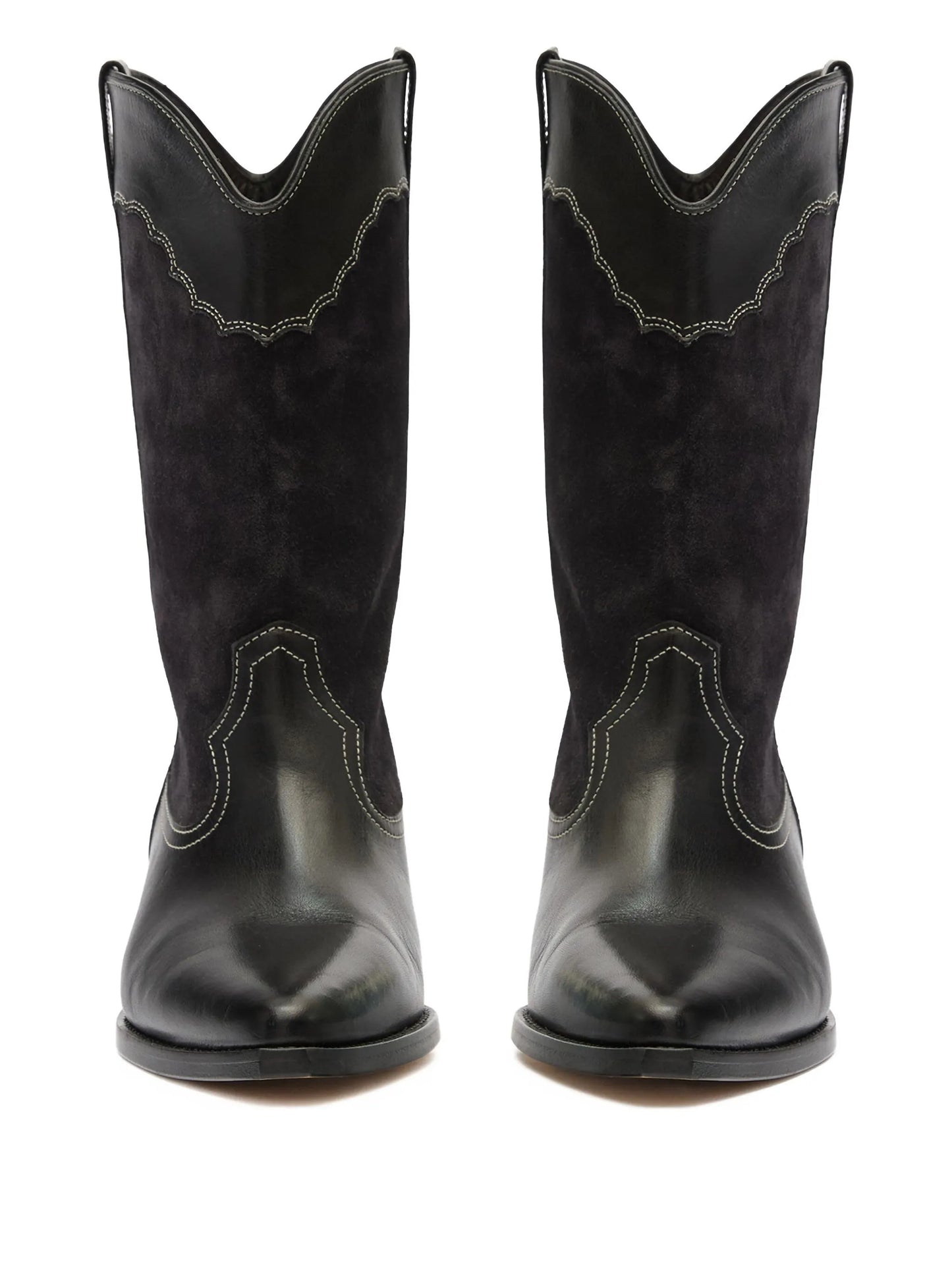 x Duerto suede panel stitching boots