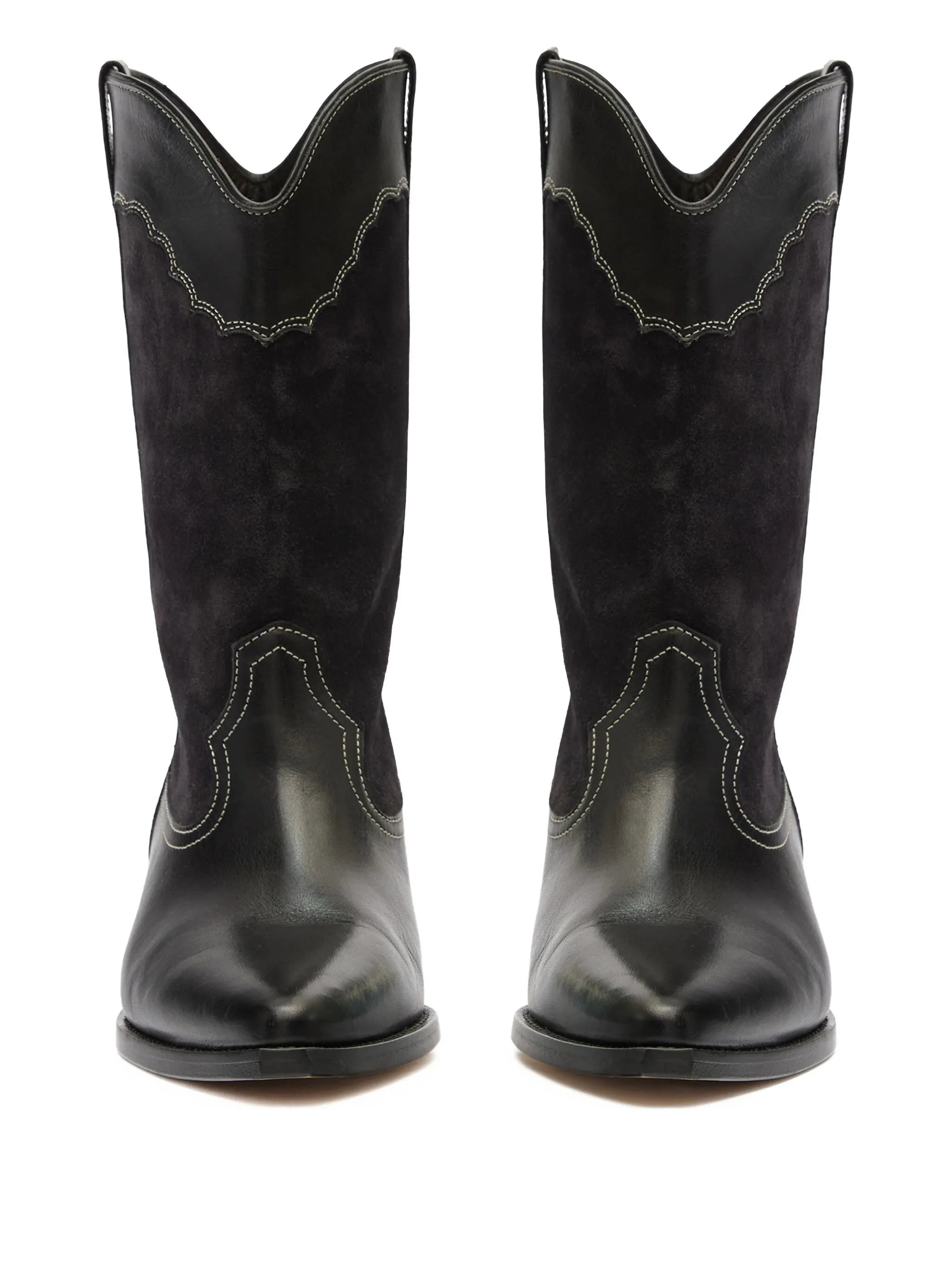 Duerto suede panel stitching boots