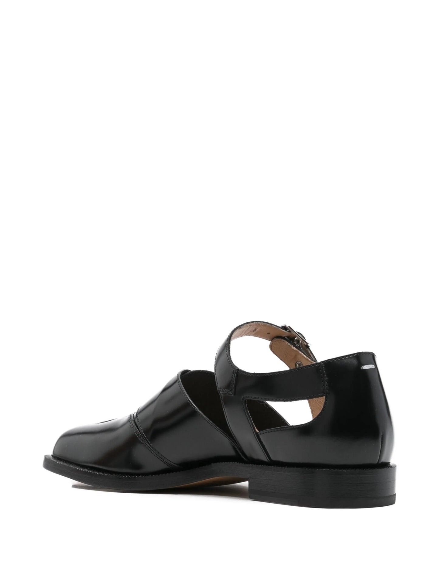 Tabi cut-out leather flat pumps