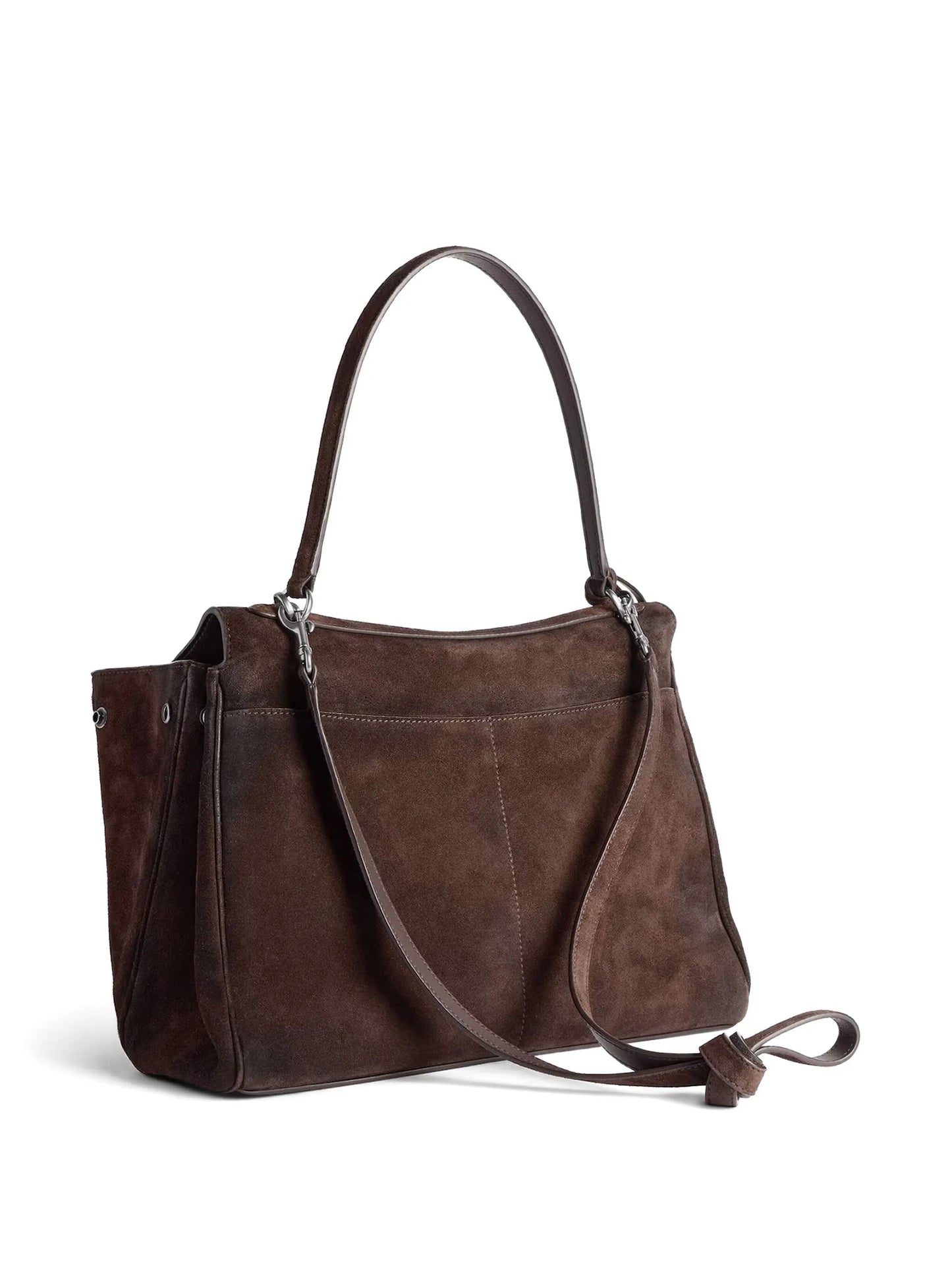 Rodeo top-handle suede bag