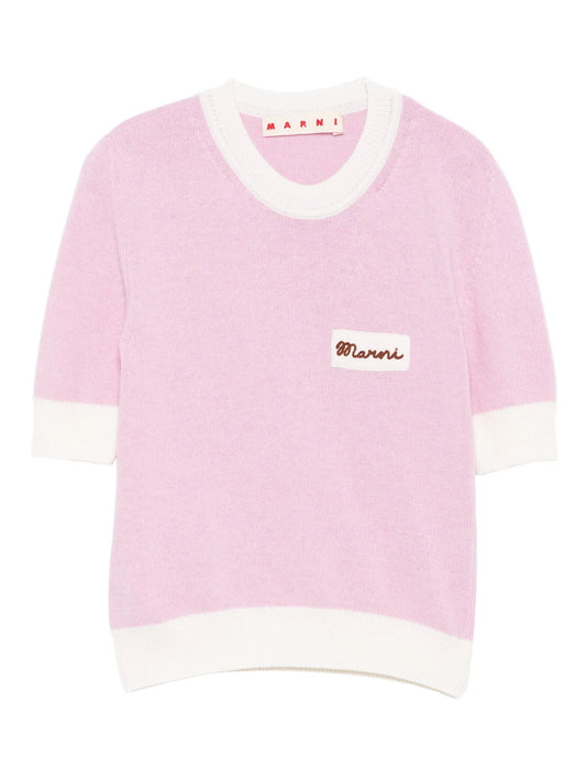 embroidered crew-neck jumper