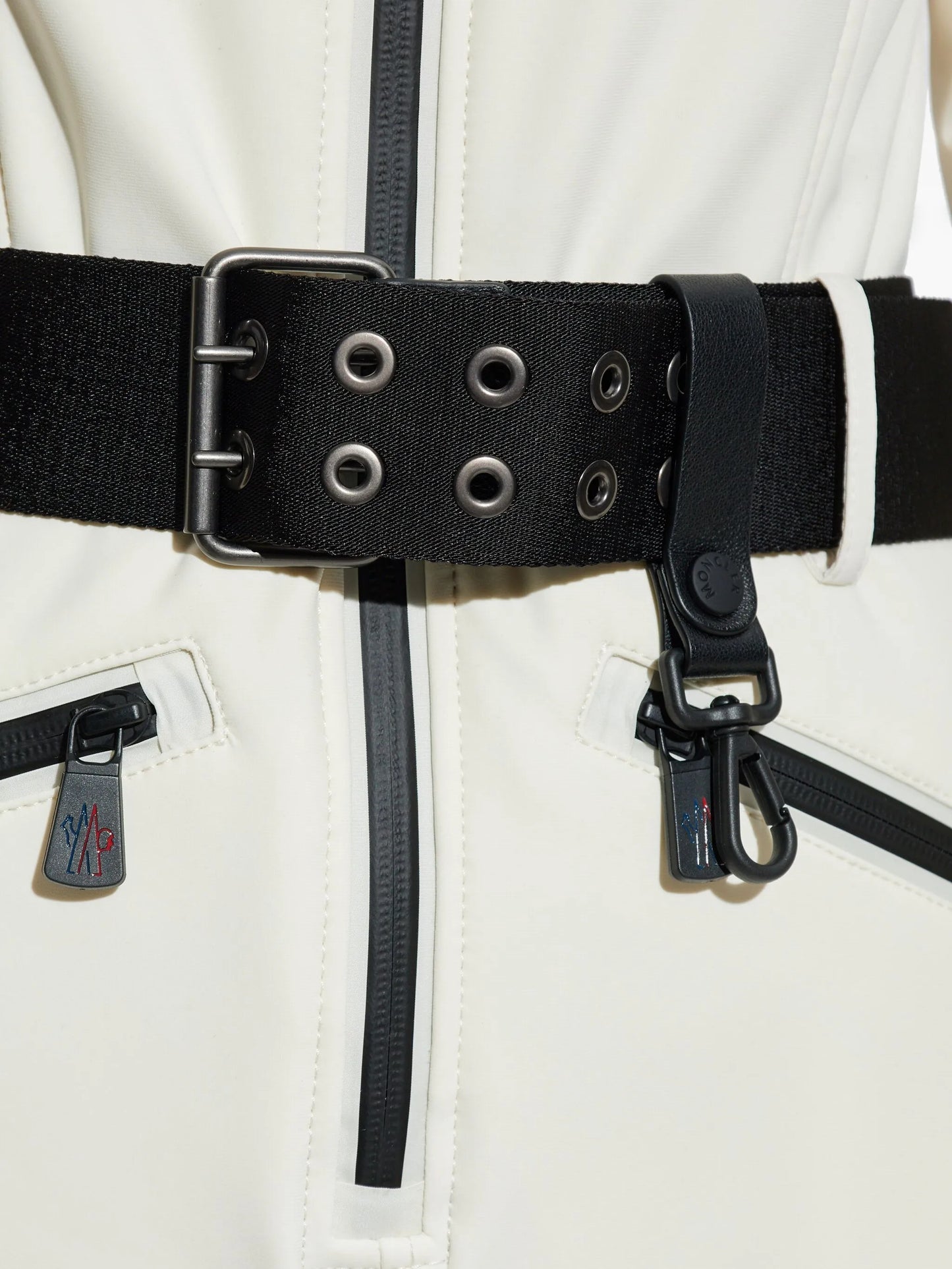 belted ski suit