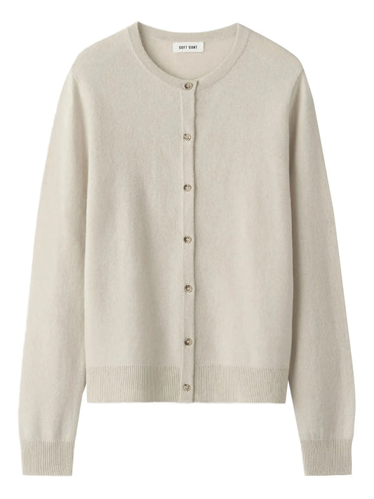 buttoned round-neck cardigan