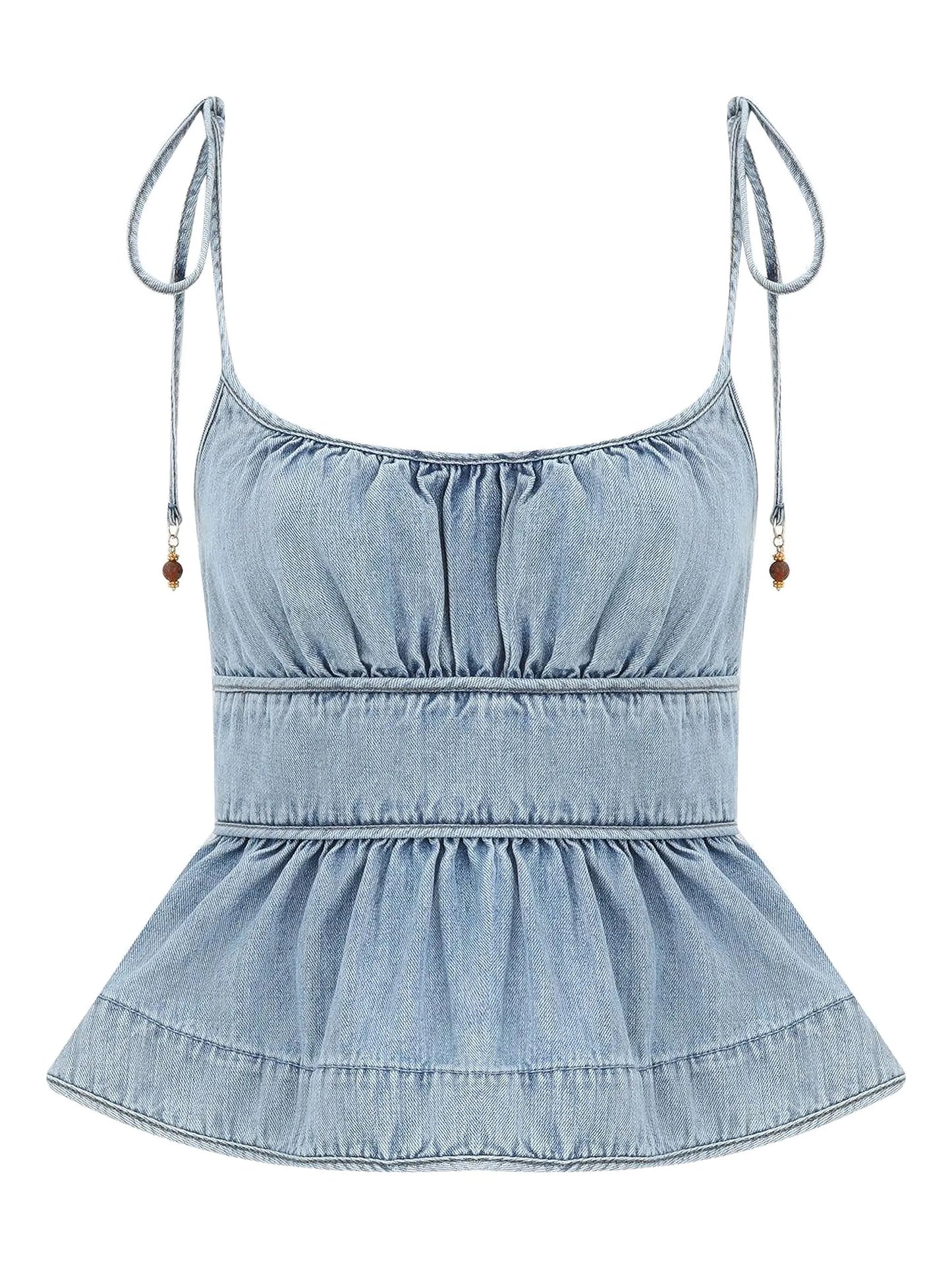 Wanderlust ruffled cami