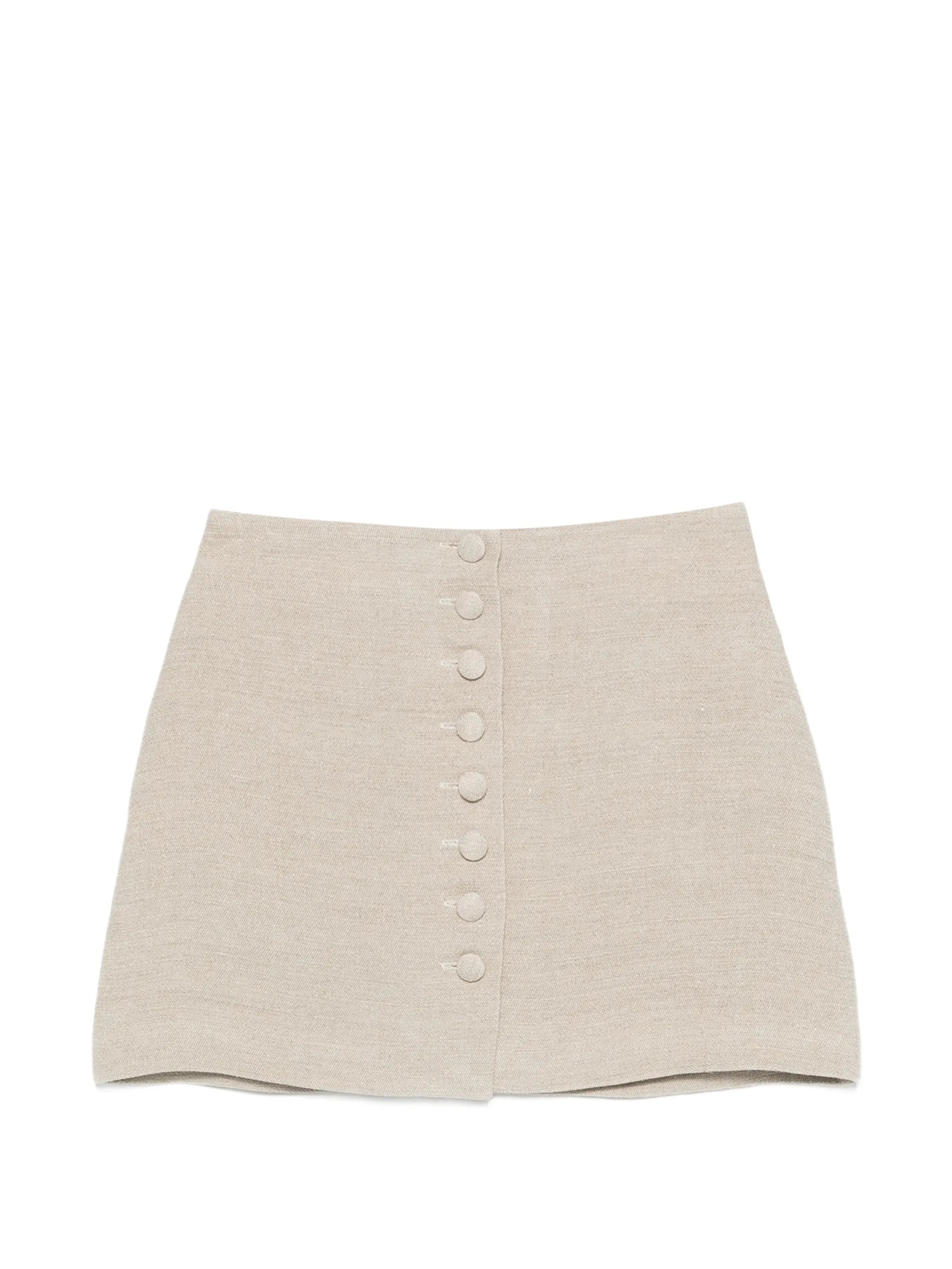 buttoned mini skirt